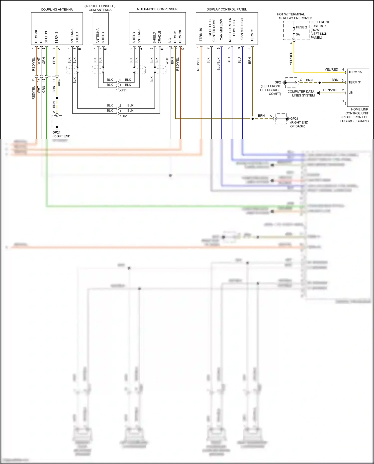 Wiring diagram computer data lines system for Porsche 911 Carrera GTS 991 facelift (2015-2019) (31 of 91)