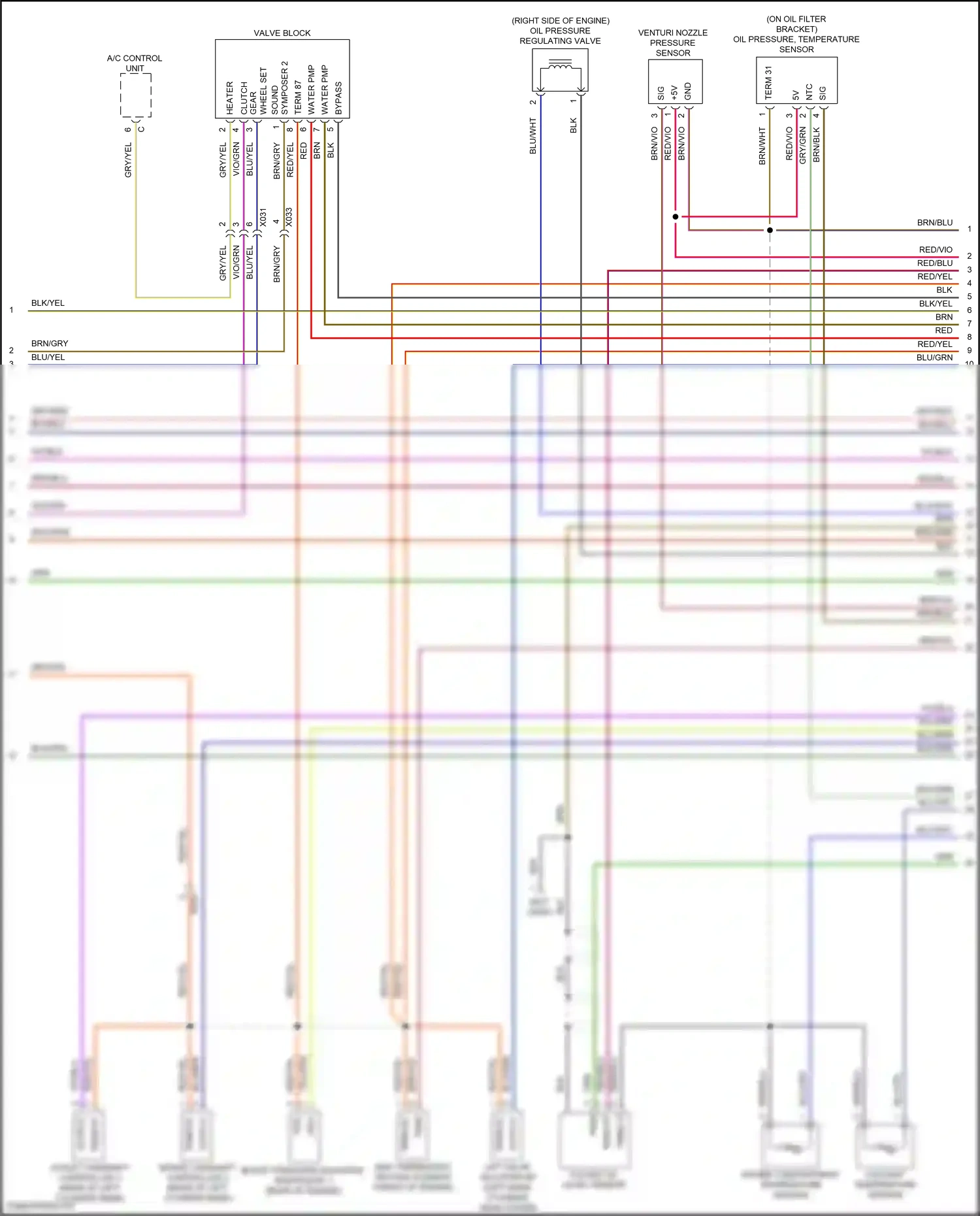 Wiring diagram engine compartment temperature sensor for Porsche 911 Carrera GTS 991 facelift (2015-2019) (5 of 5)