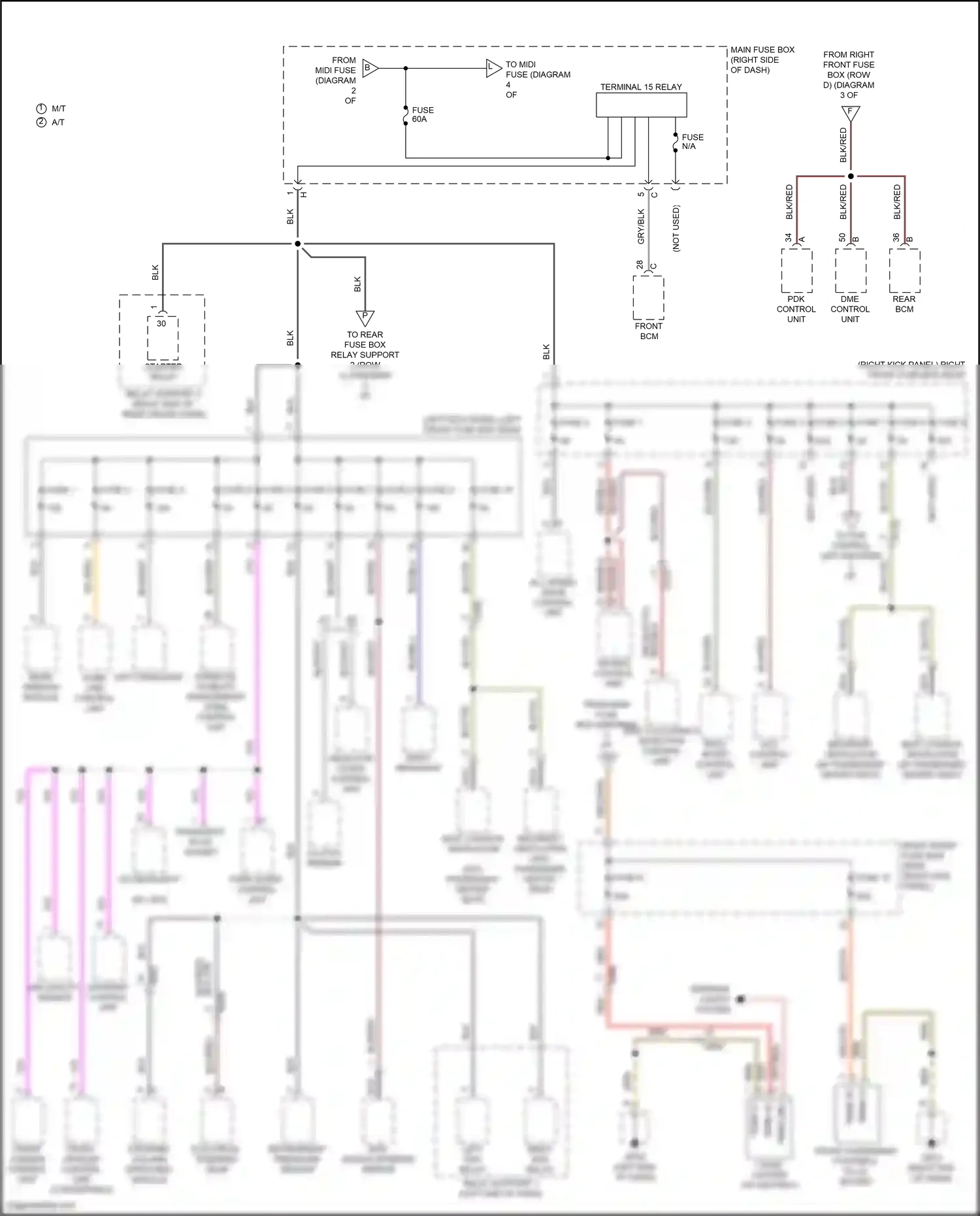 Wiring diagram front camera control unit for Porsche 911 Carrera GTS 991 facelift (2015-2019) (2 of 2)