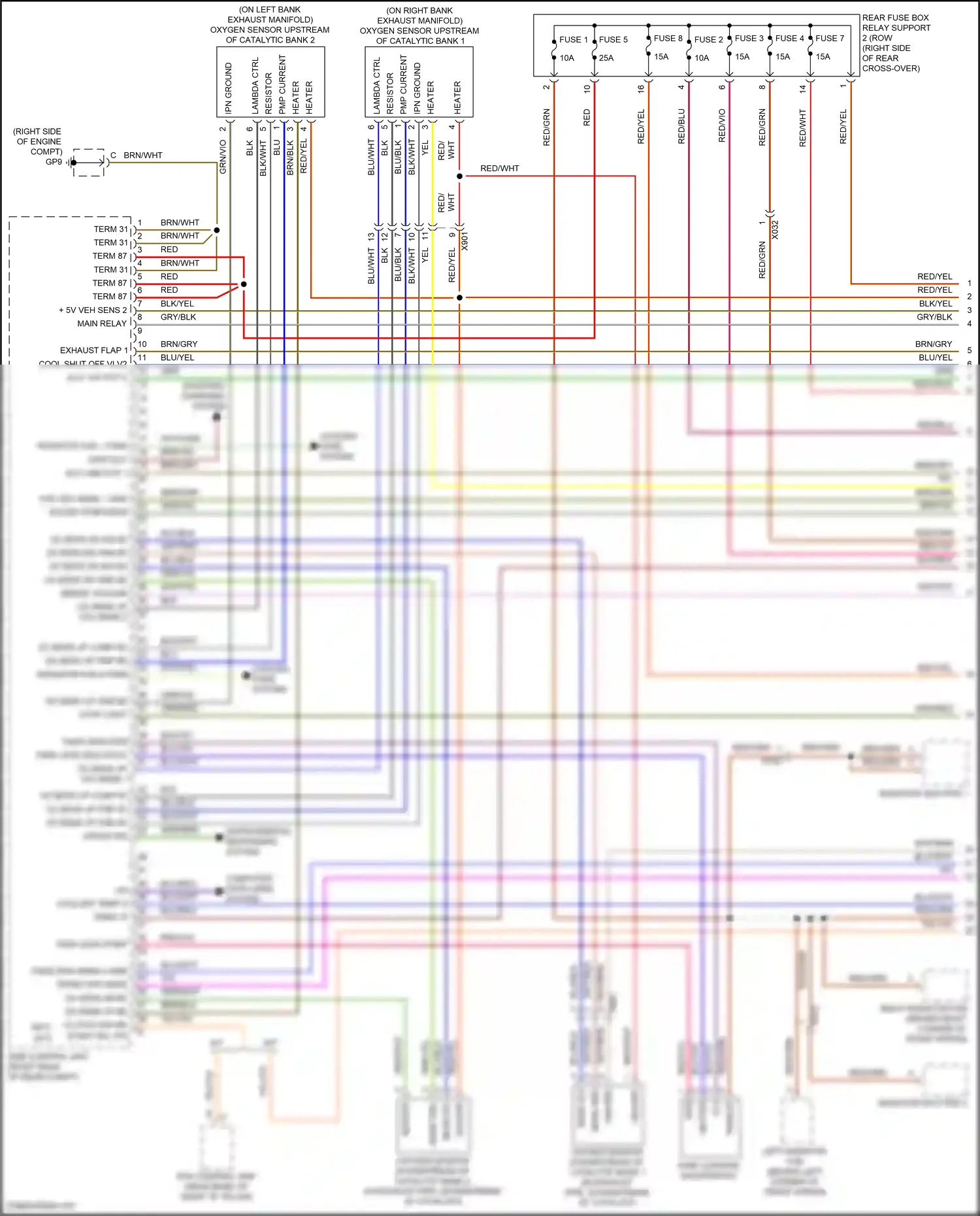 Wiring diagram lambda ctrl for Porsche 911 Carrera GTS 991 facelift (2015-2019) (5 of 5)