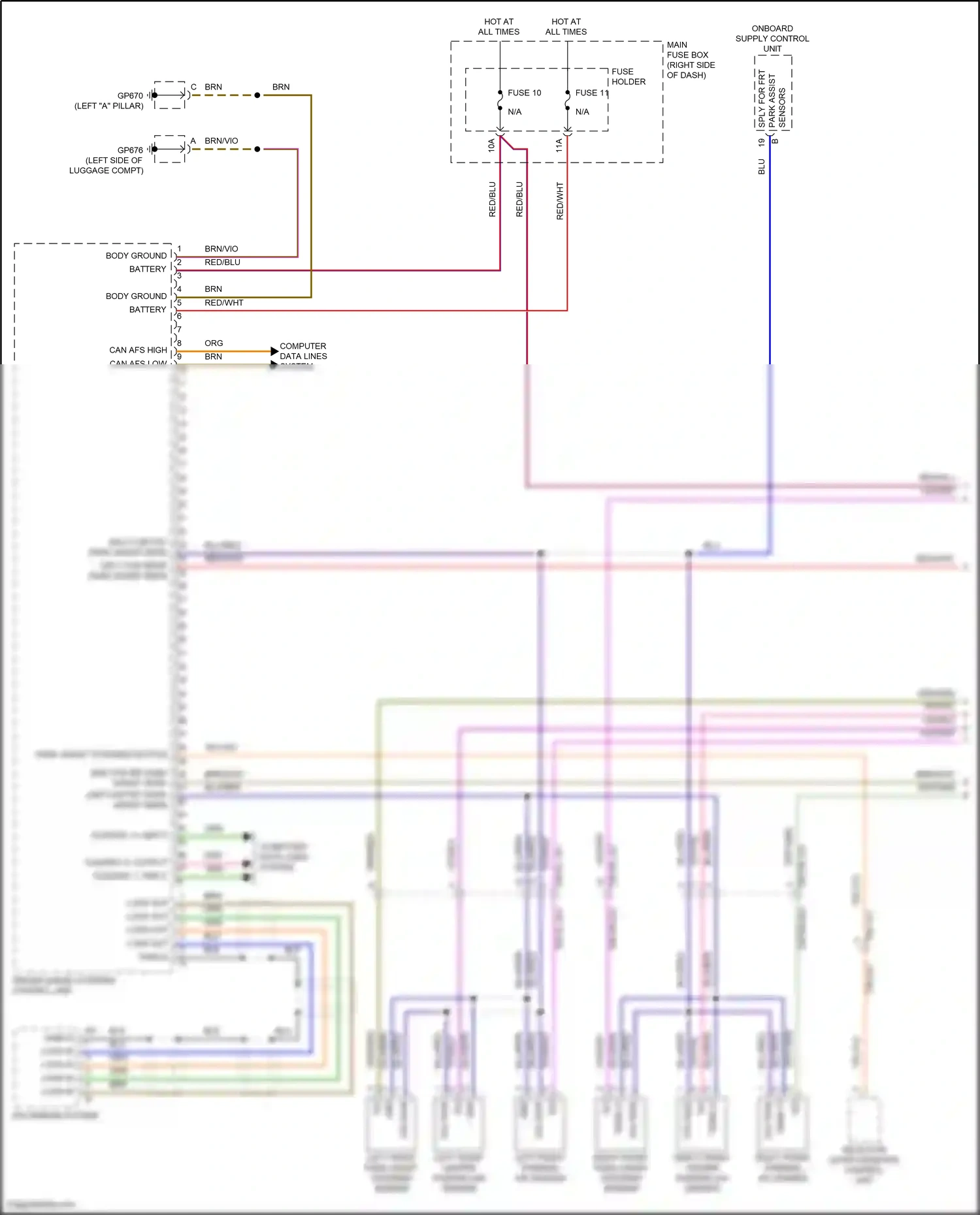 Wiring diagram computer data lines system for Porsche 911 Carrera GTS 992 (2018-2024) (37 of 102)