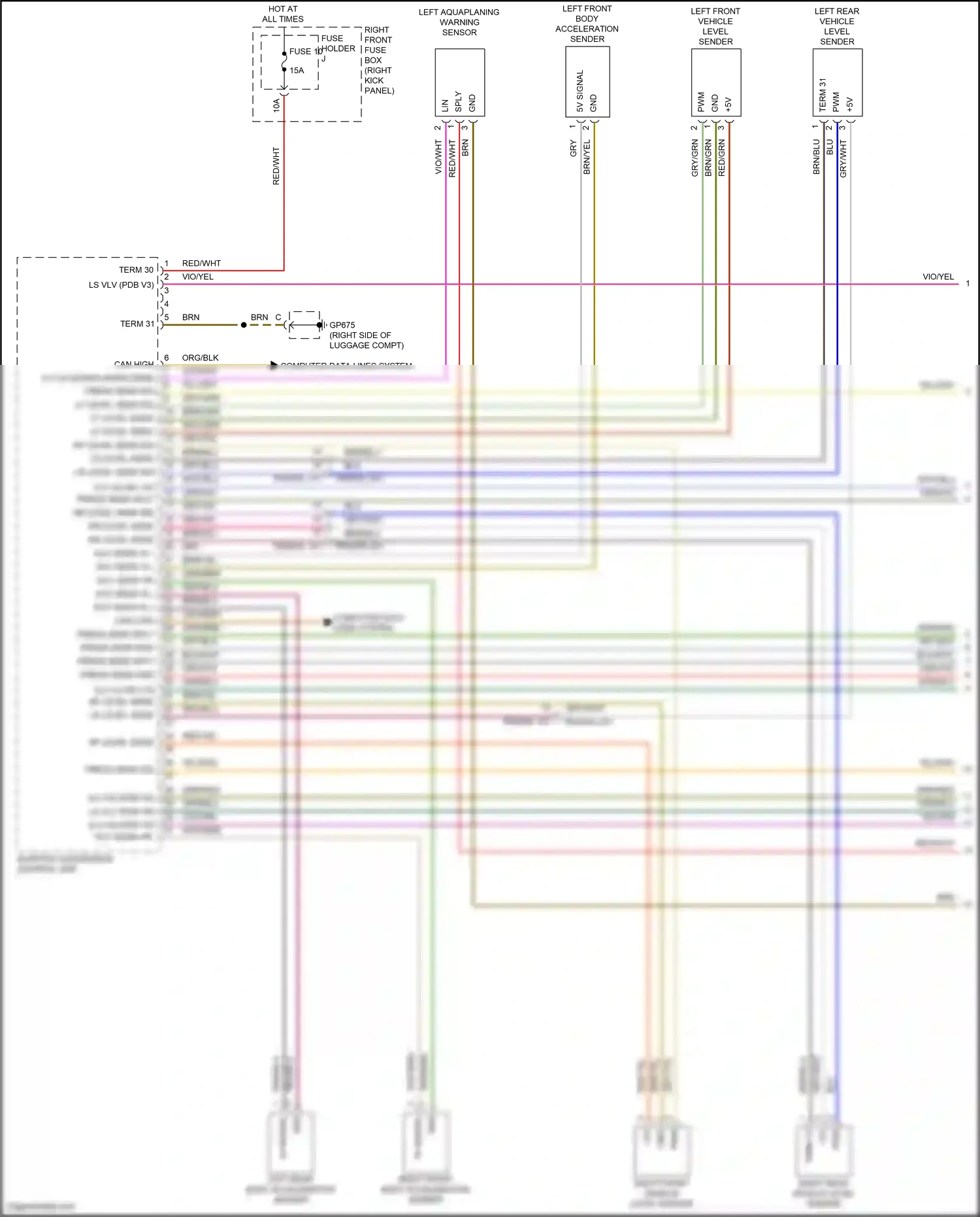 Wiring diagram computer data lines system for Porsche 911 Carrera GTS 992 (2018-2024) (76 of 102)