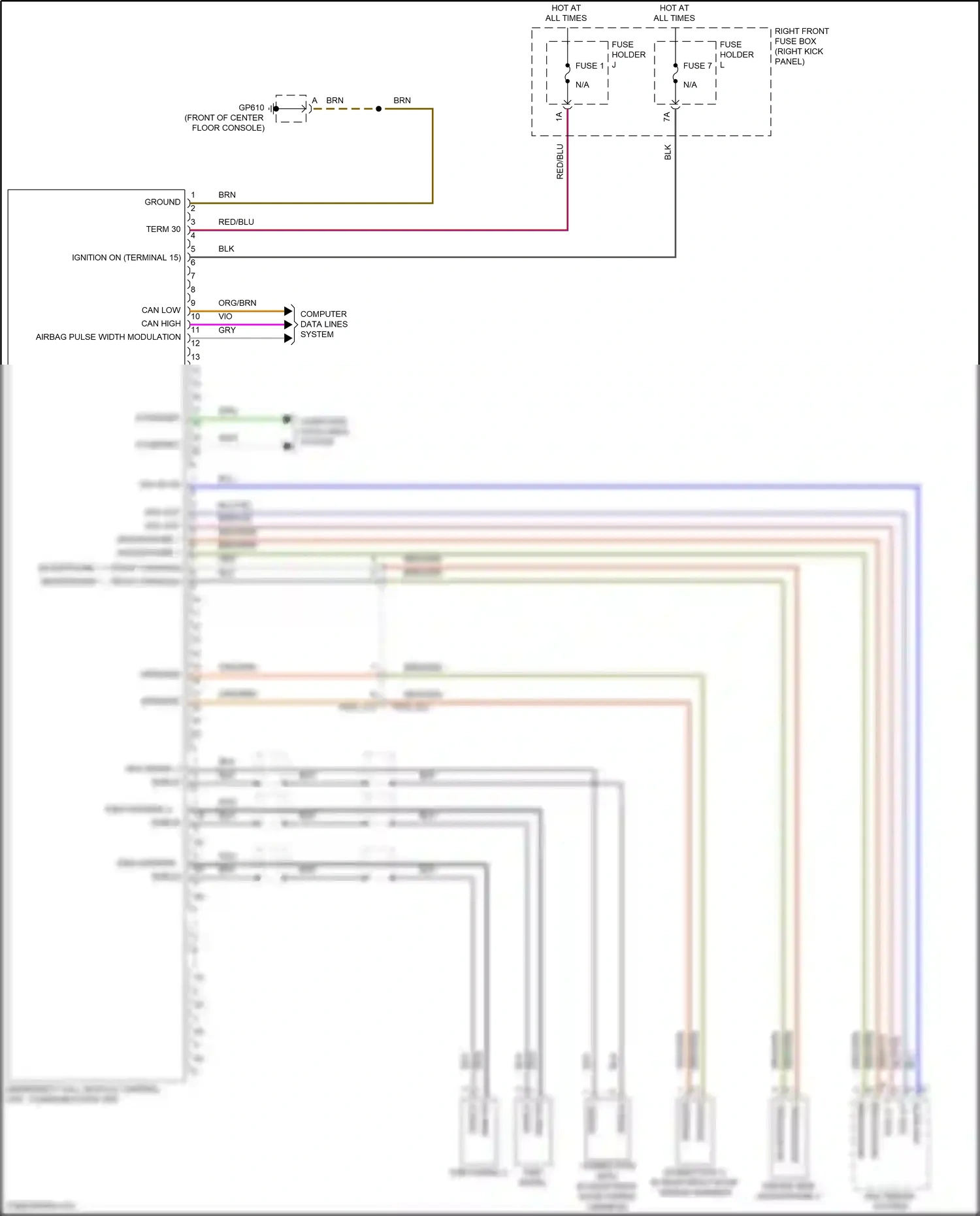 Wiring diagram computer data lines system for Porsche 911 Carrera GTS 992 (2018-2024) (11 of 102)