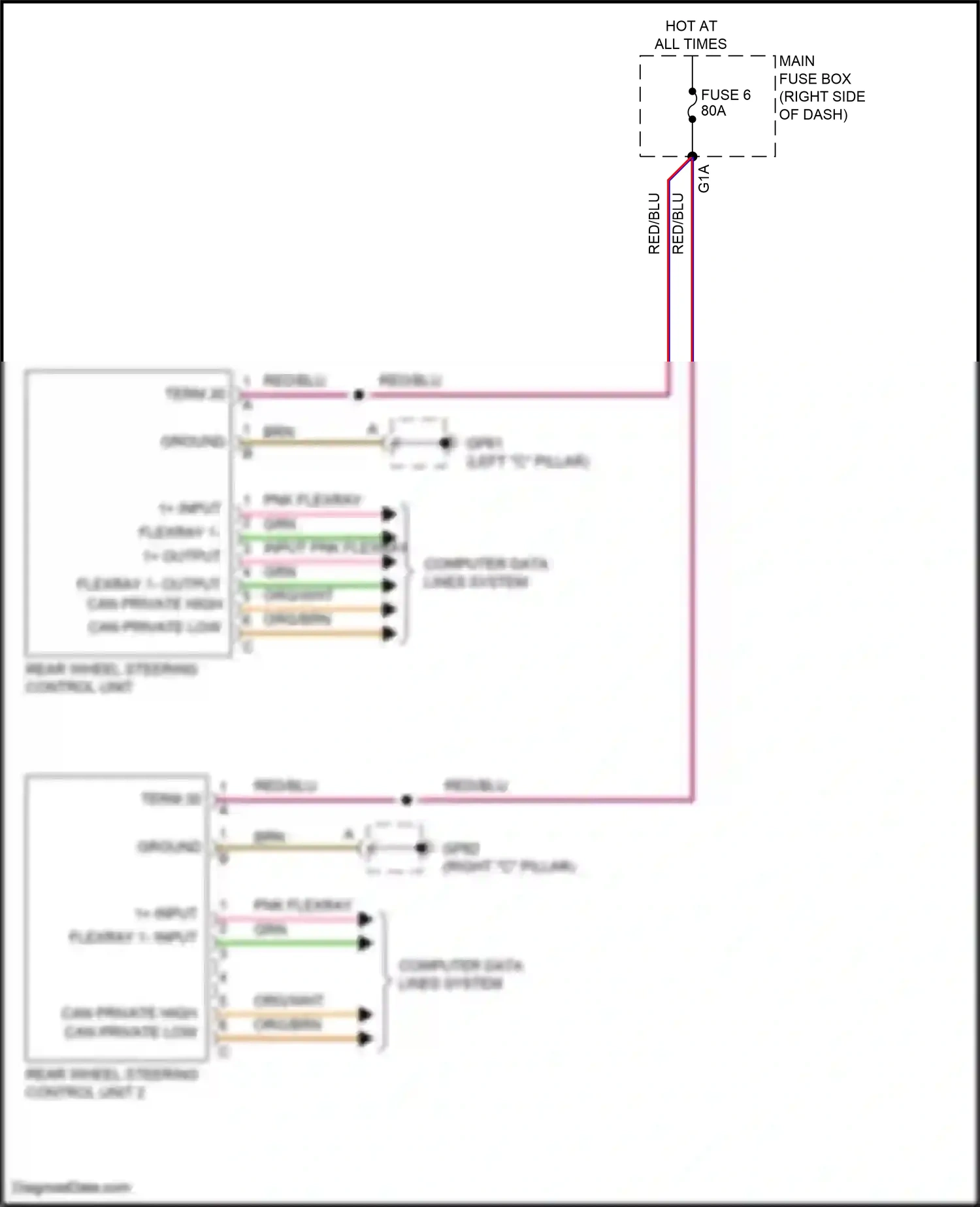 Wiring diagram computer data lines system for Porsche 911 Carrera GTS 992 (2018-2024) (45 of 102)