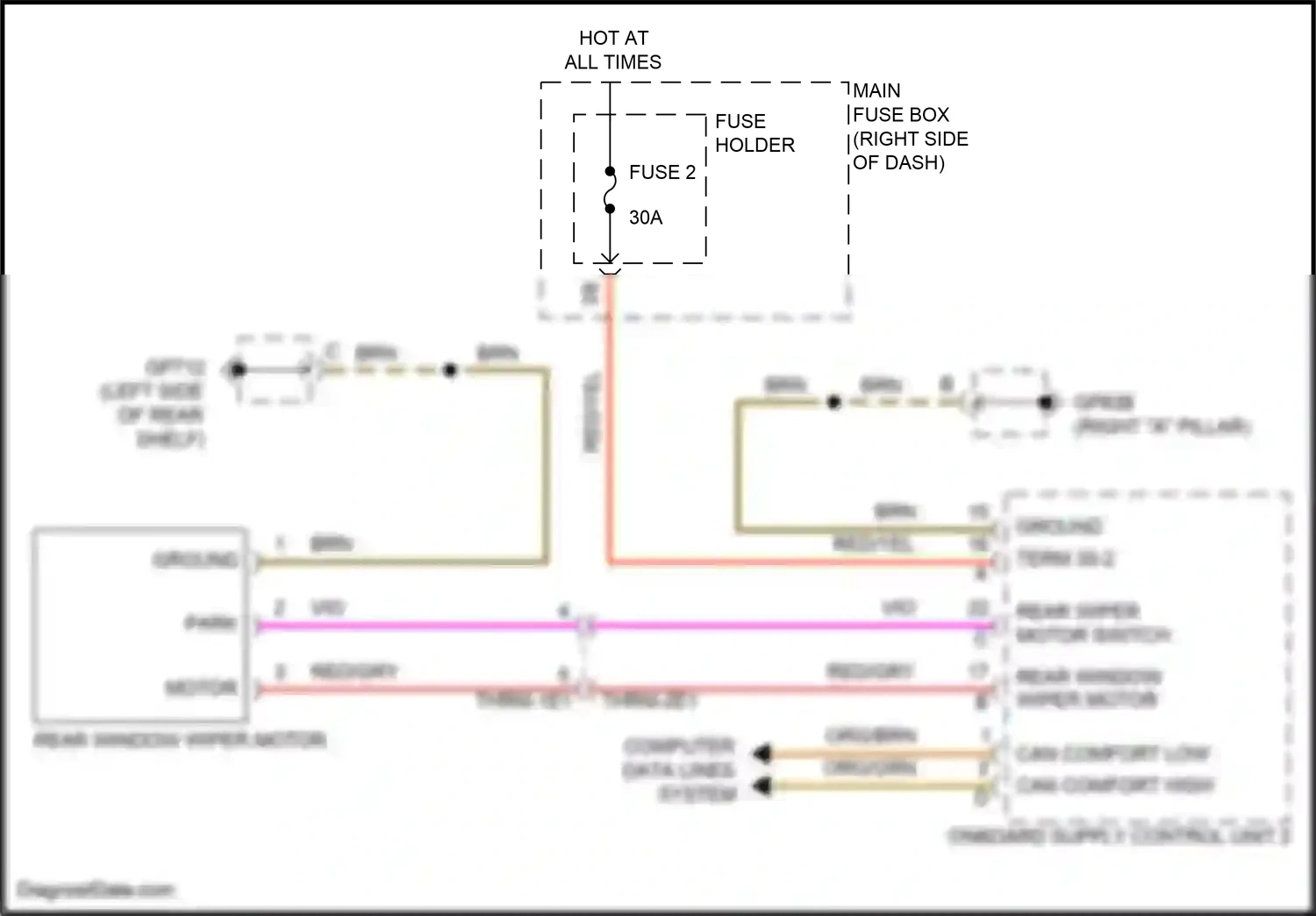 Wiring diagram computer data lines system for Porsche 911 Carrera GTS 992 (2018-2024) (20 of 102)