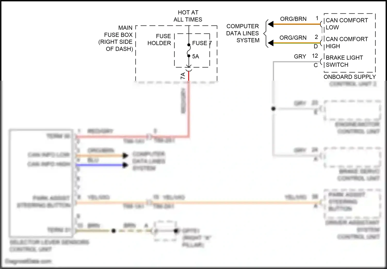 Wiring diagram computer data lines system for Porsche 911 Carrera GTS 992 (2018-2024) (90 of 102)