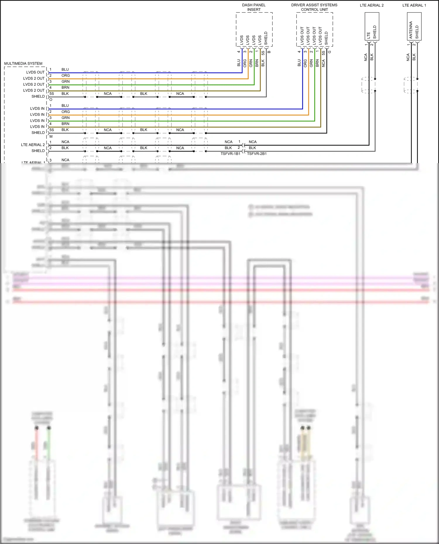 Wiring diagram computer data lines system for Porsche 911 Carrera GTS 992 (2018-2024) (25 of 102)
