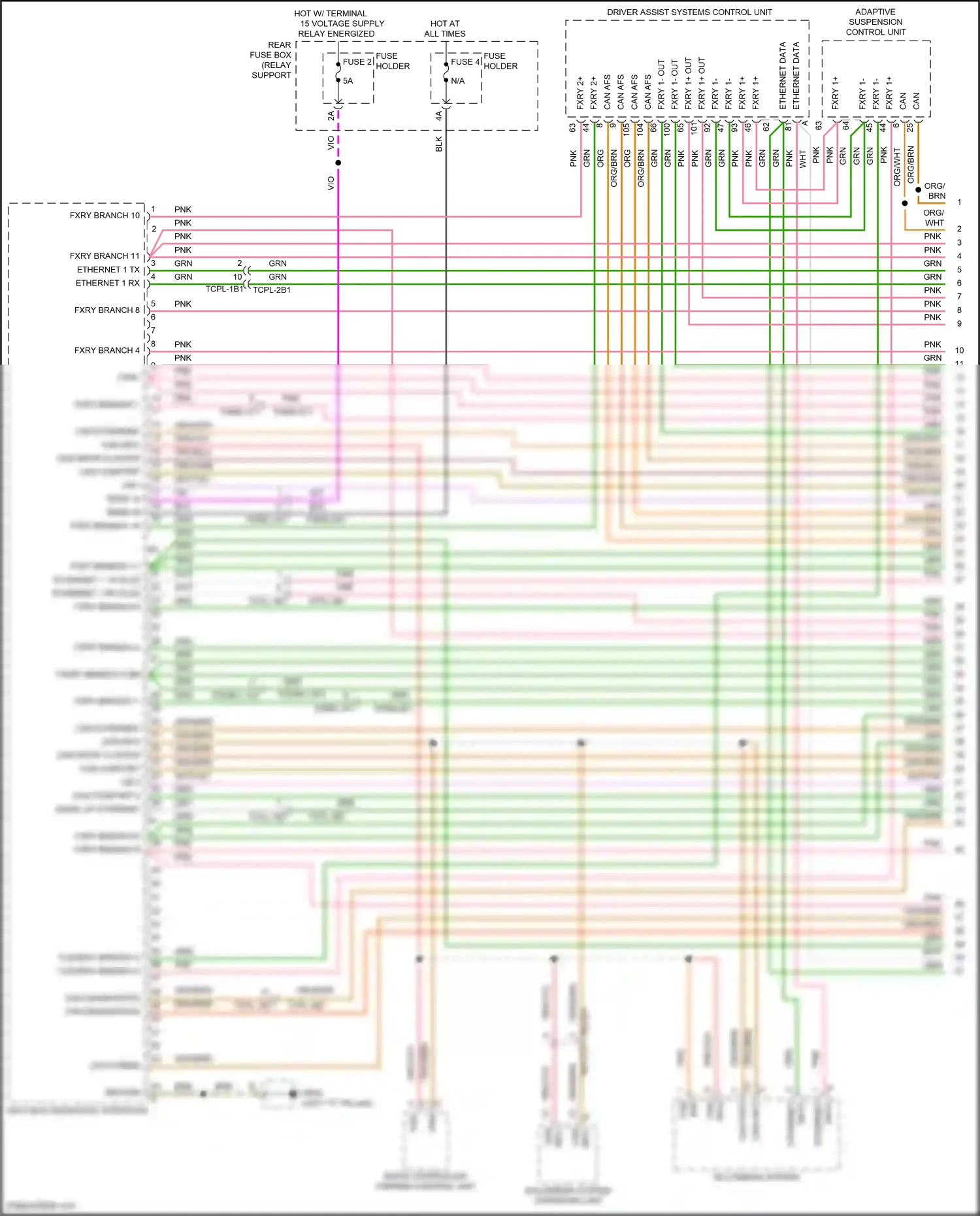 Wiring diagram data bus diagnostic interface for Porsche 911 Carrera GTS 992 (2018-2024) (2 of 6)