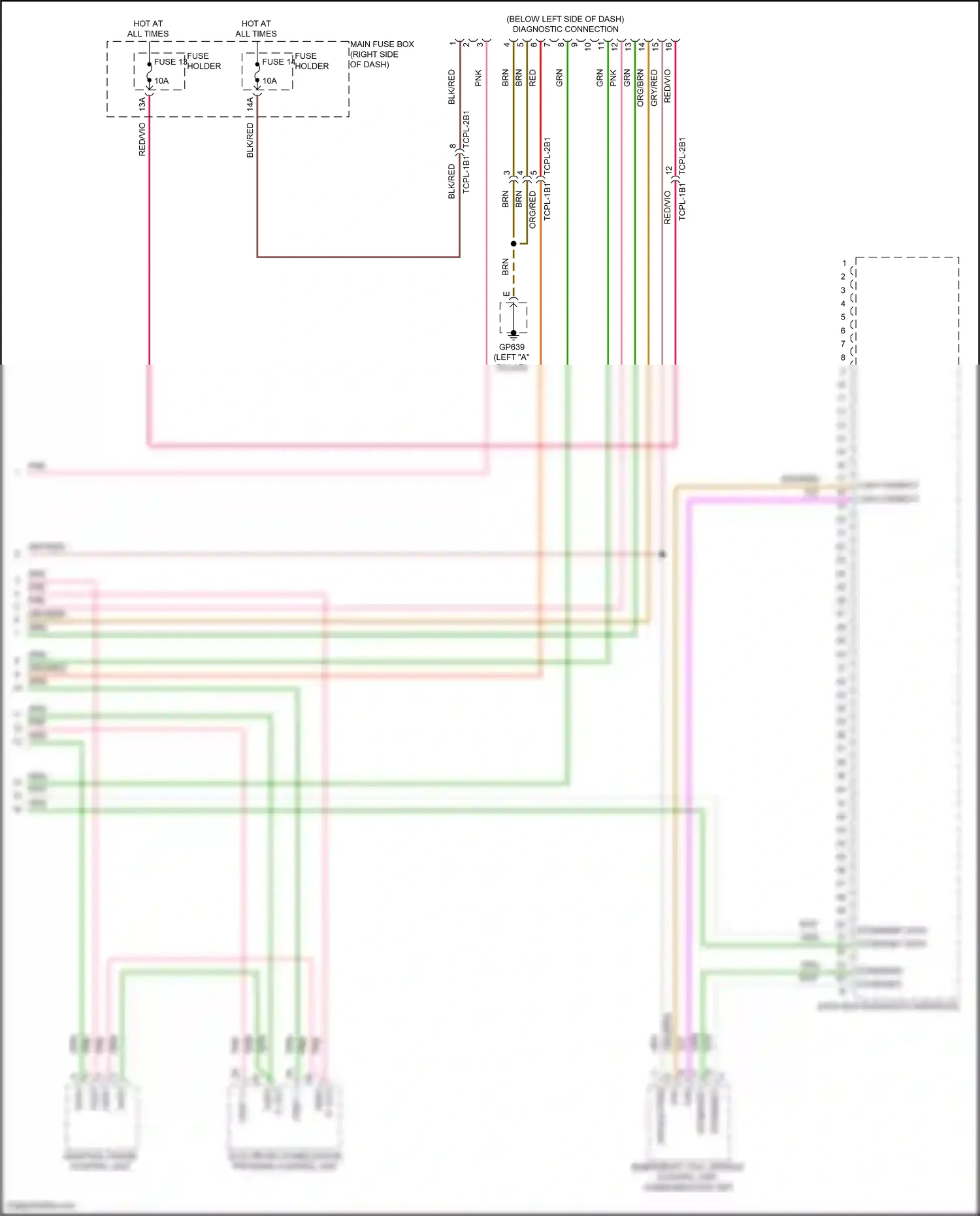 Wiring diagram electronic stabilization program control unit for Porsche 911 Carrera GTS 992 (2018-2024) (2 of 8)