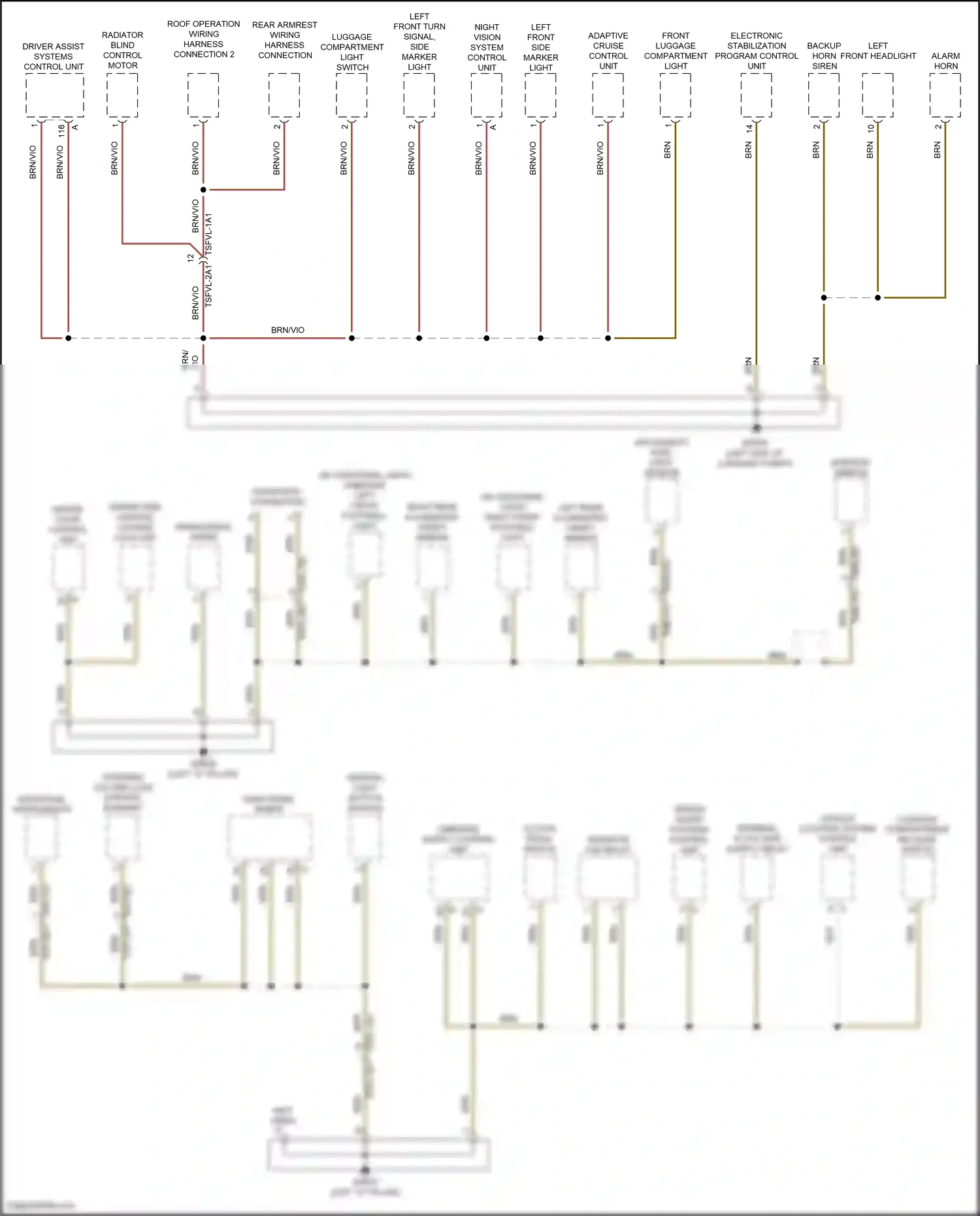 Wiring diagram electronic stabilization program control unit for Porsche 911 Carrera GTS 992 (2018-2024) (5 of 8)