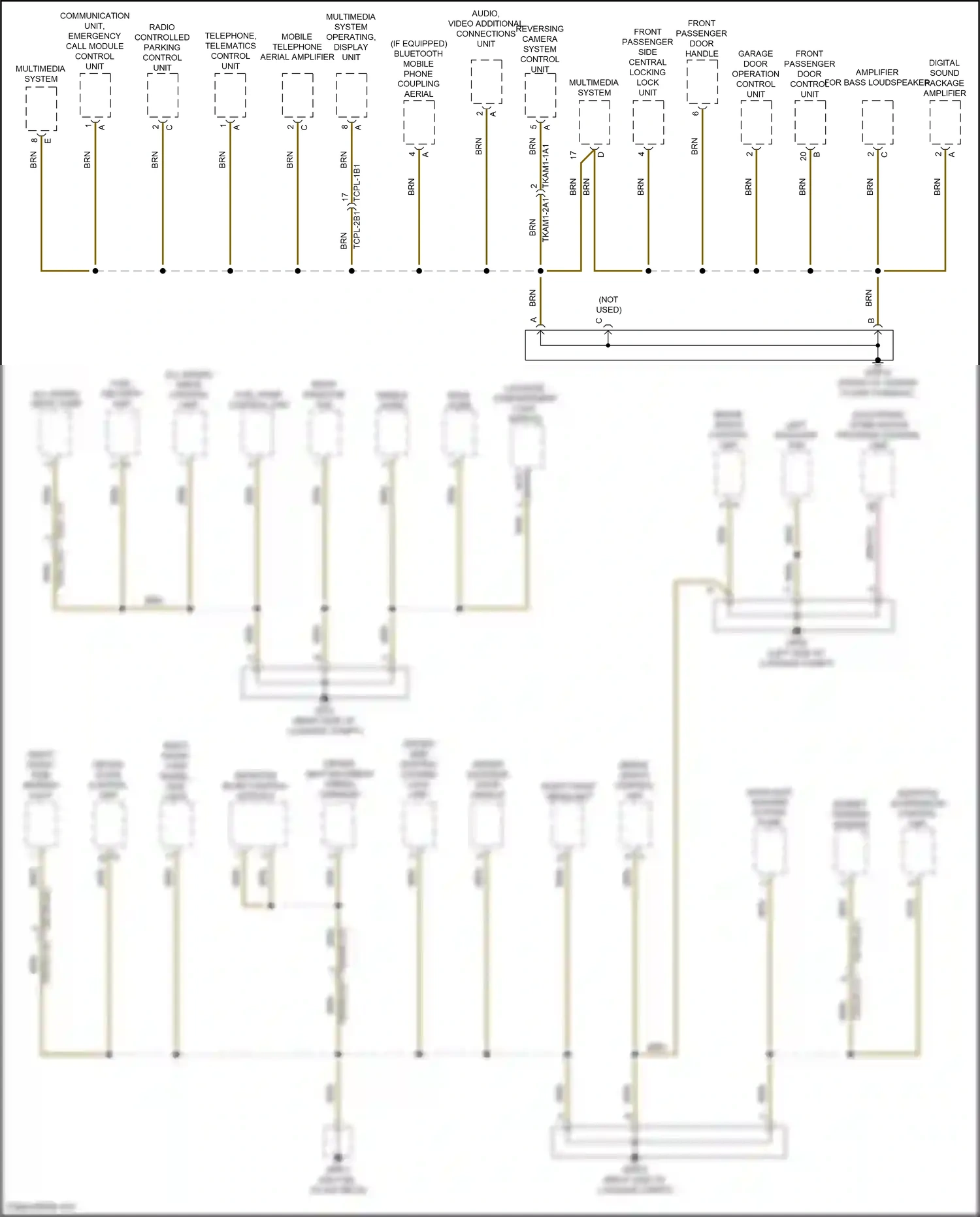 Wiring diagram electronic stabilization program control unit for Porsche 911 Carrera GTS 992 (2018-2024) (4 of 8)