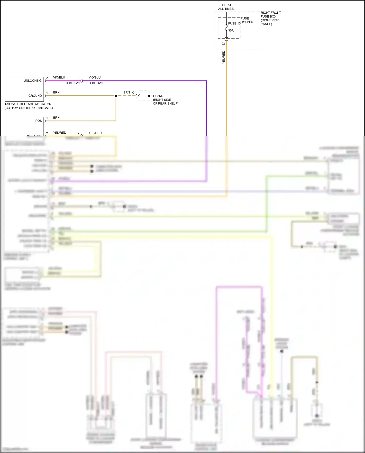 Wiring diagram engine + locking for Porsche 911 Carrera GTS 992 (2018-2024) (2 of 2)