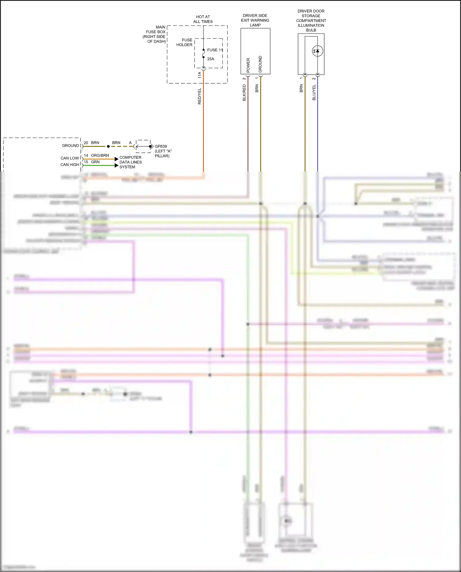 Wiring diagram microswitch 2 for Porsche 911 Carrera GTS 992 (2018-2024) (1 of 2)