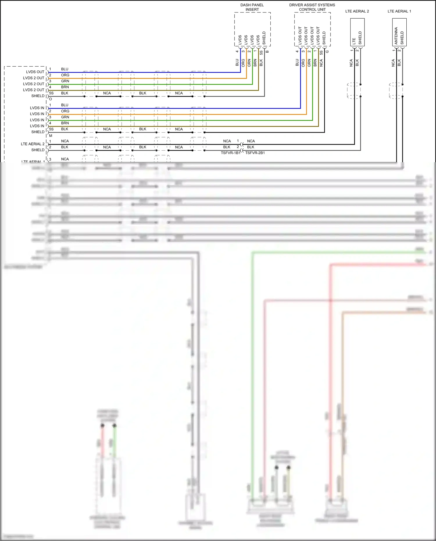 Wiring diagram steering column electronics control unit for Porsche 911 Carrera GTS 992 (2018-2024) (2 of 11)