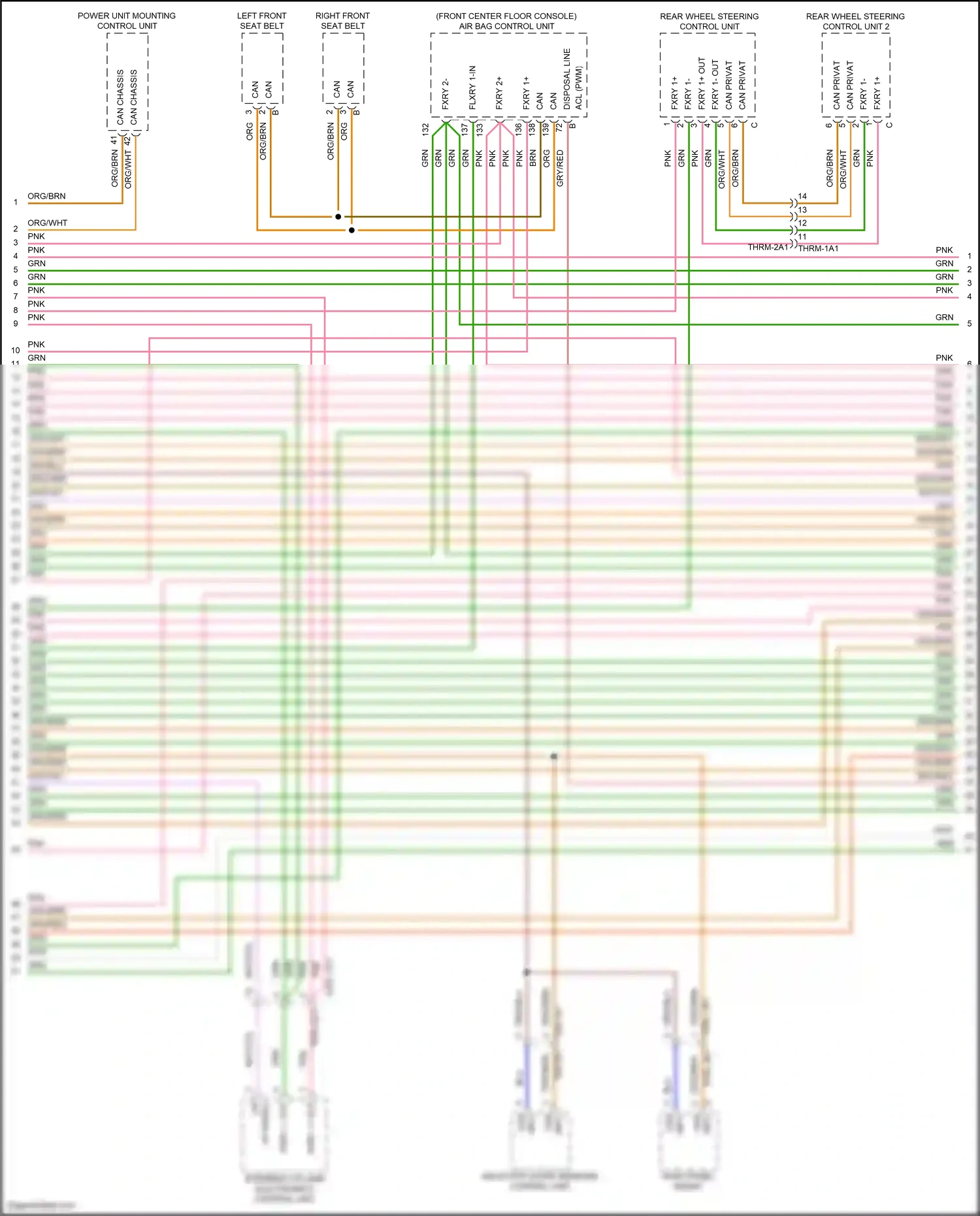 Wiring diagram steering column electronics control unit for Porsche 911 Carrera GTS 992 (2018-2024) (3 of 11)
