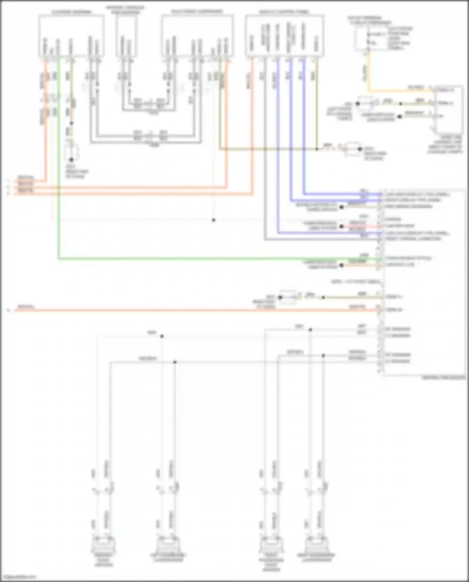 Wiring diagram central processor for Porsche 911 Carrera S 991 facelift (2015-2019) (15 of 28)