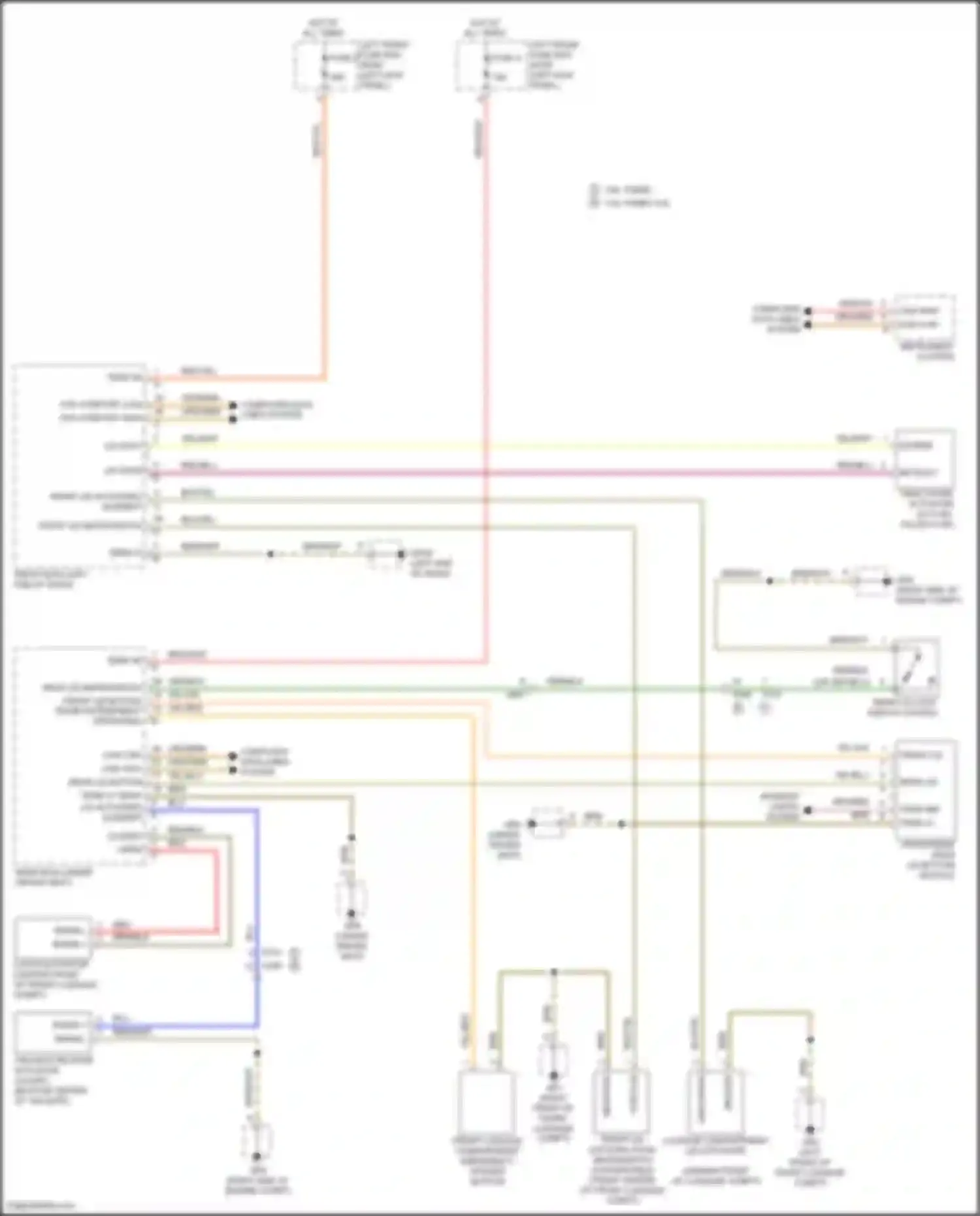 Wiring diagram front lid button trunk entrapment operating sw for Porsche 911 Carrera S 991 facelift (2015-2019) (1 of 1)