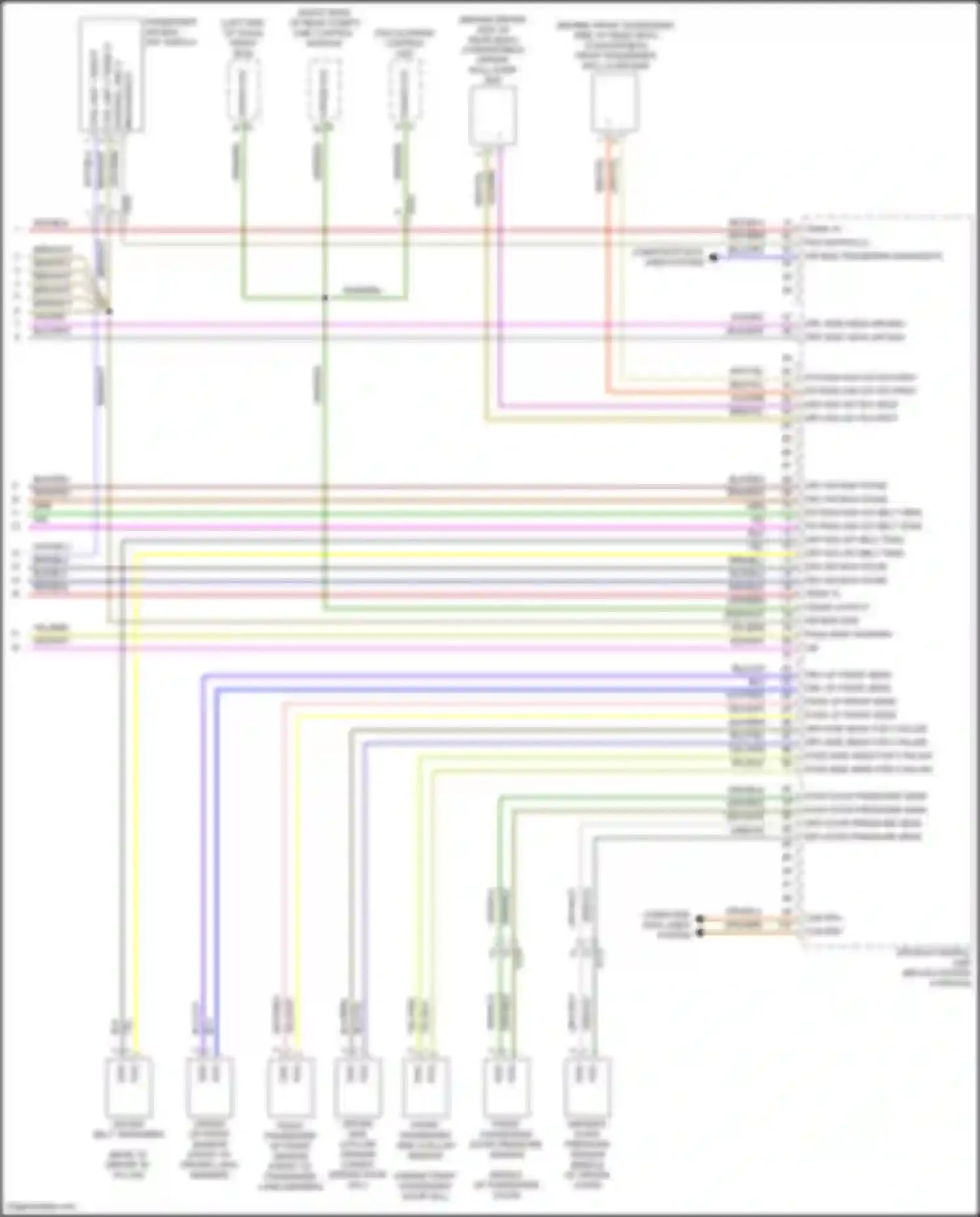 Wiring diagram front passenger up front sensor for Porsche 911 Carrera S 991 facelift (2015-2019) (1 of 1)