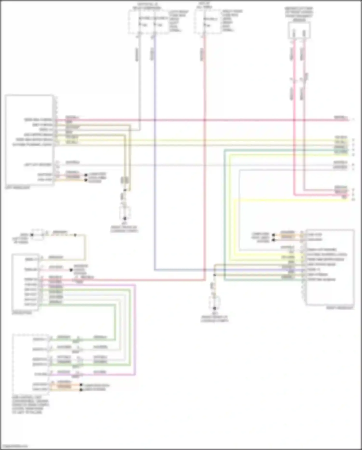 Wiring diagram front proximity sensor for Porsche 911 Carrera S 991 facelift (2015-2019) (3 of 4)