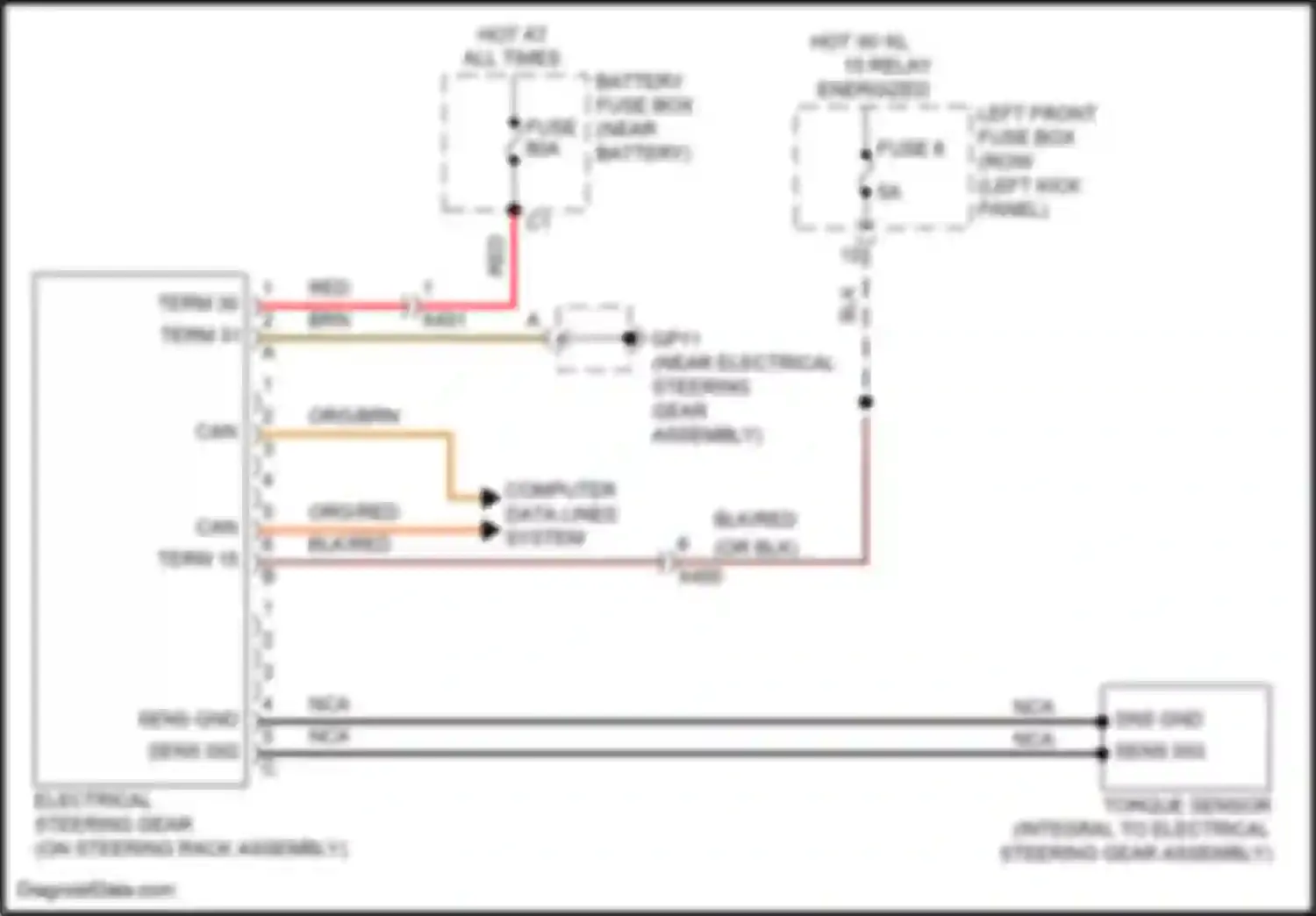 Wiring diagram torque sensor for Porsche 911 Carrera S 991 facelift (2015-2019) (1 of 1)
