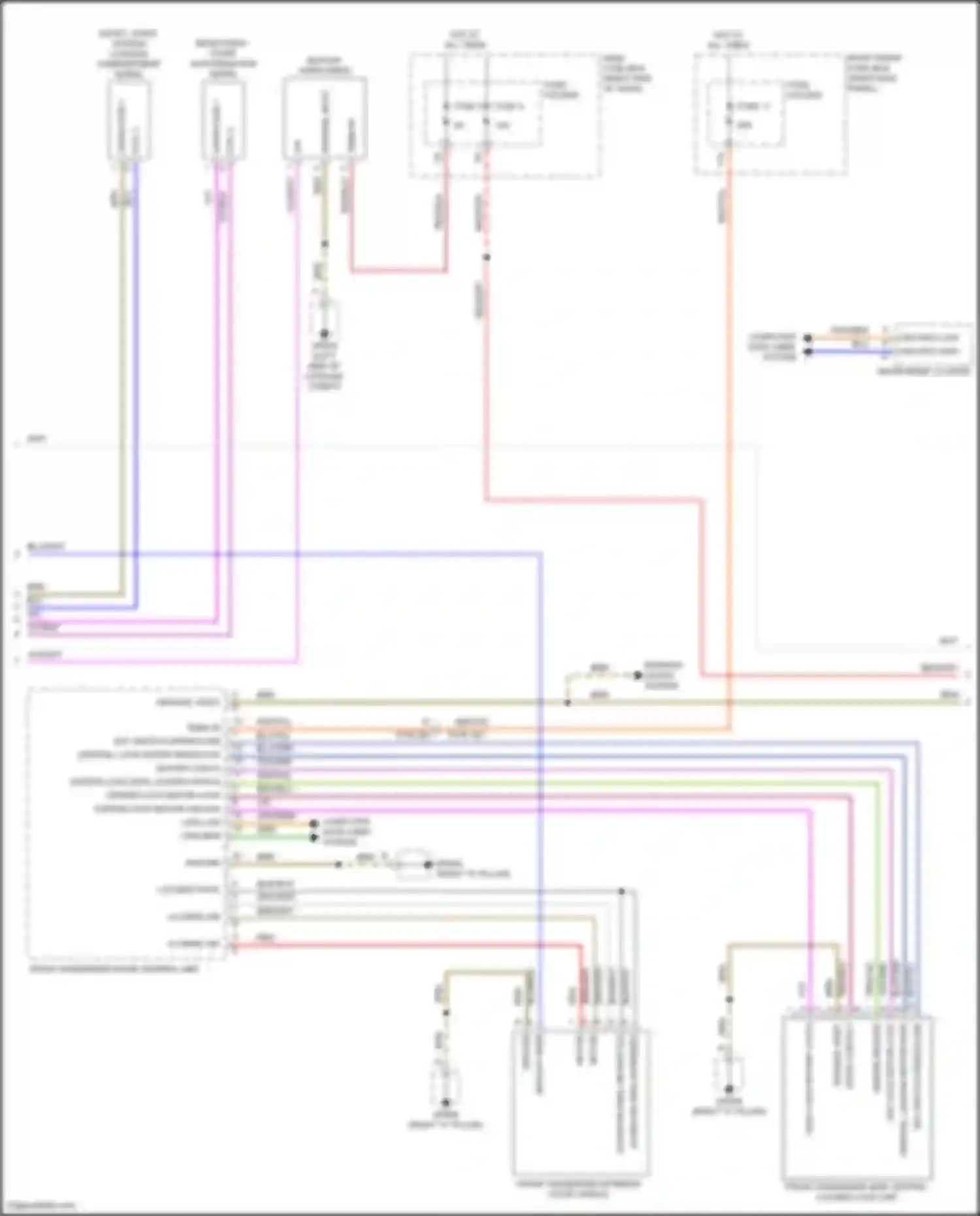 Wiring diagram central locking motor safe for Porsche 911 Carrera S 992 (2018-2024) (1 of 2)