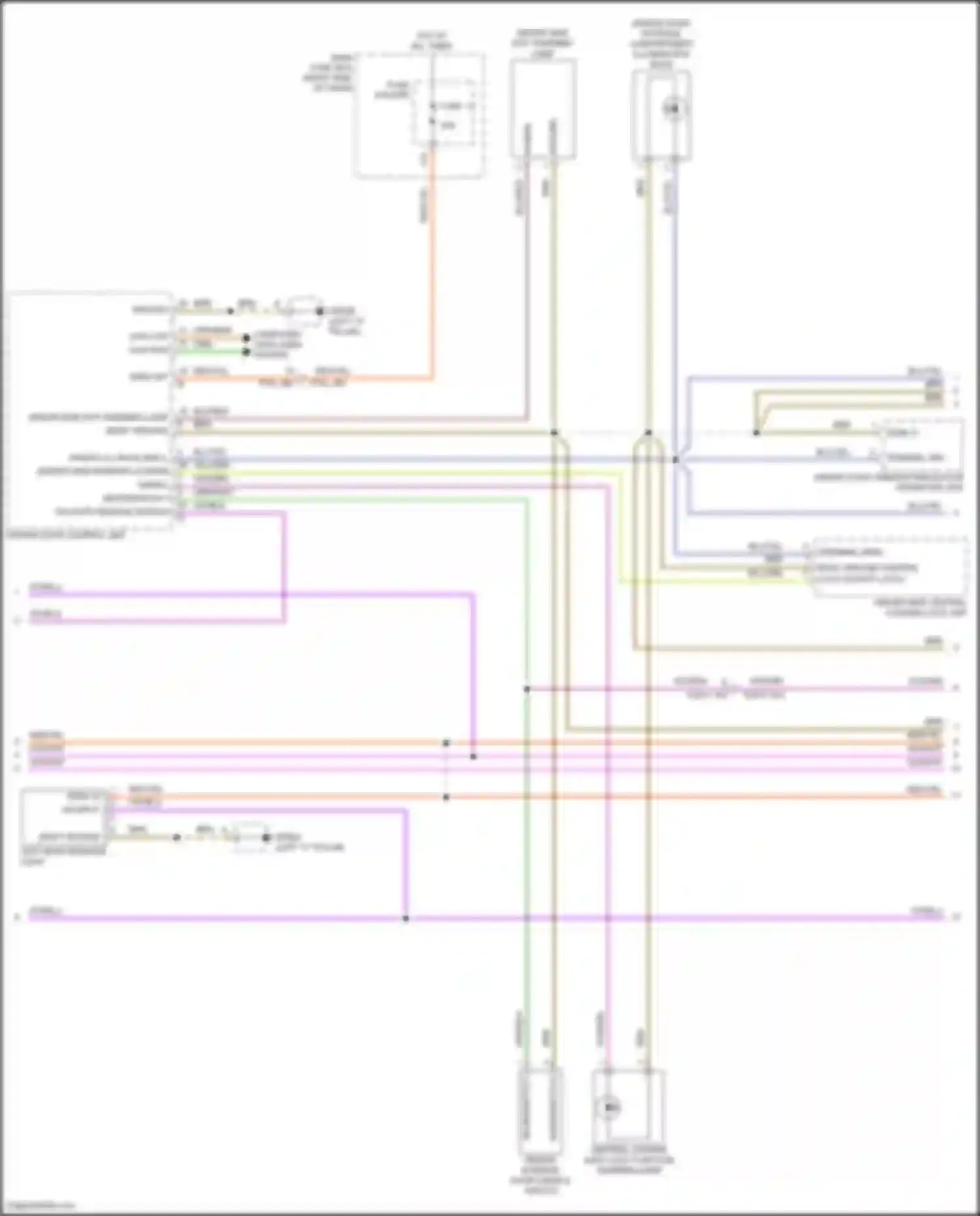 Wiring diagram driver door window regulator operating unit for Porsche 911 Carrera S 992 (2018-2024) (1 of 4)