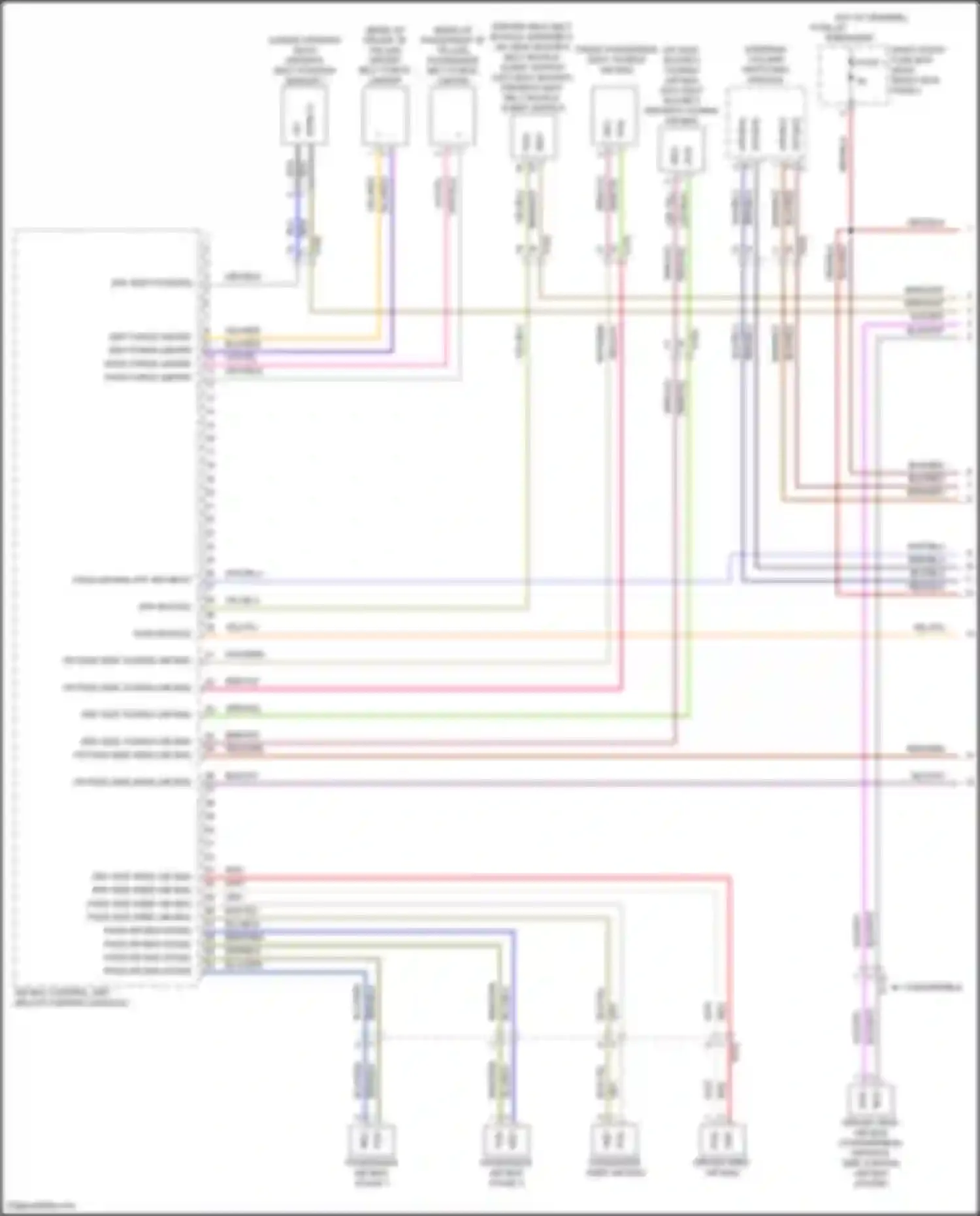 911 Carrera Porsche 991 facelift (2015-2020): Supplemental restraints circuit (1 of 3)