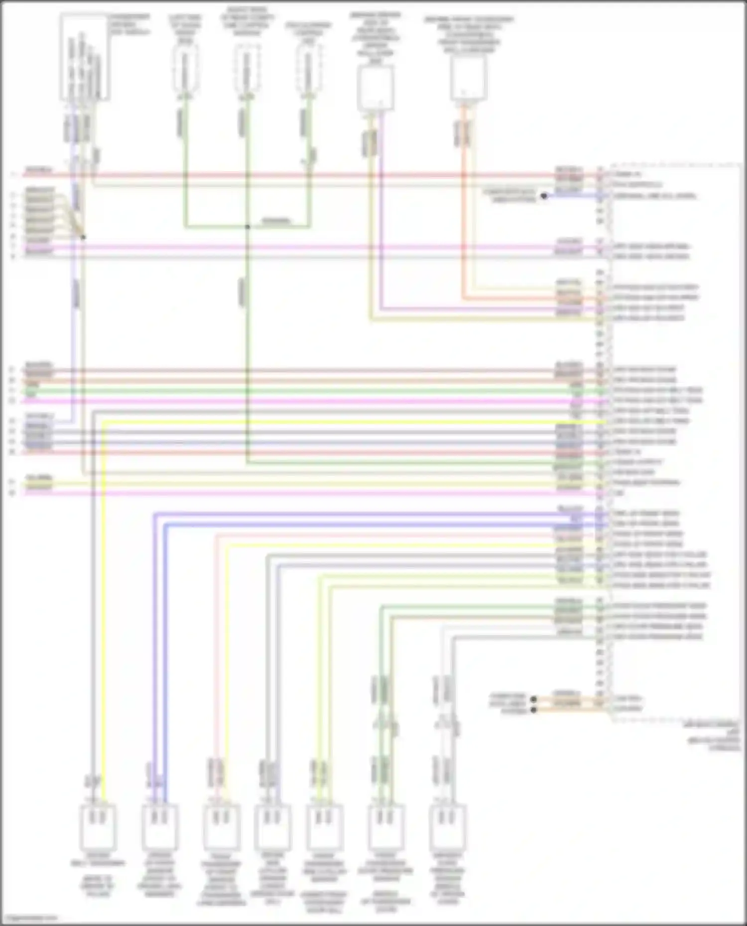911 Carrera Porsche 991 facelift (2015-2020): Supplemental restraints circuit (3 of 3)