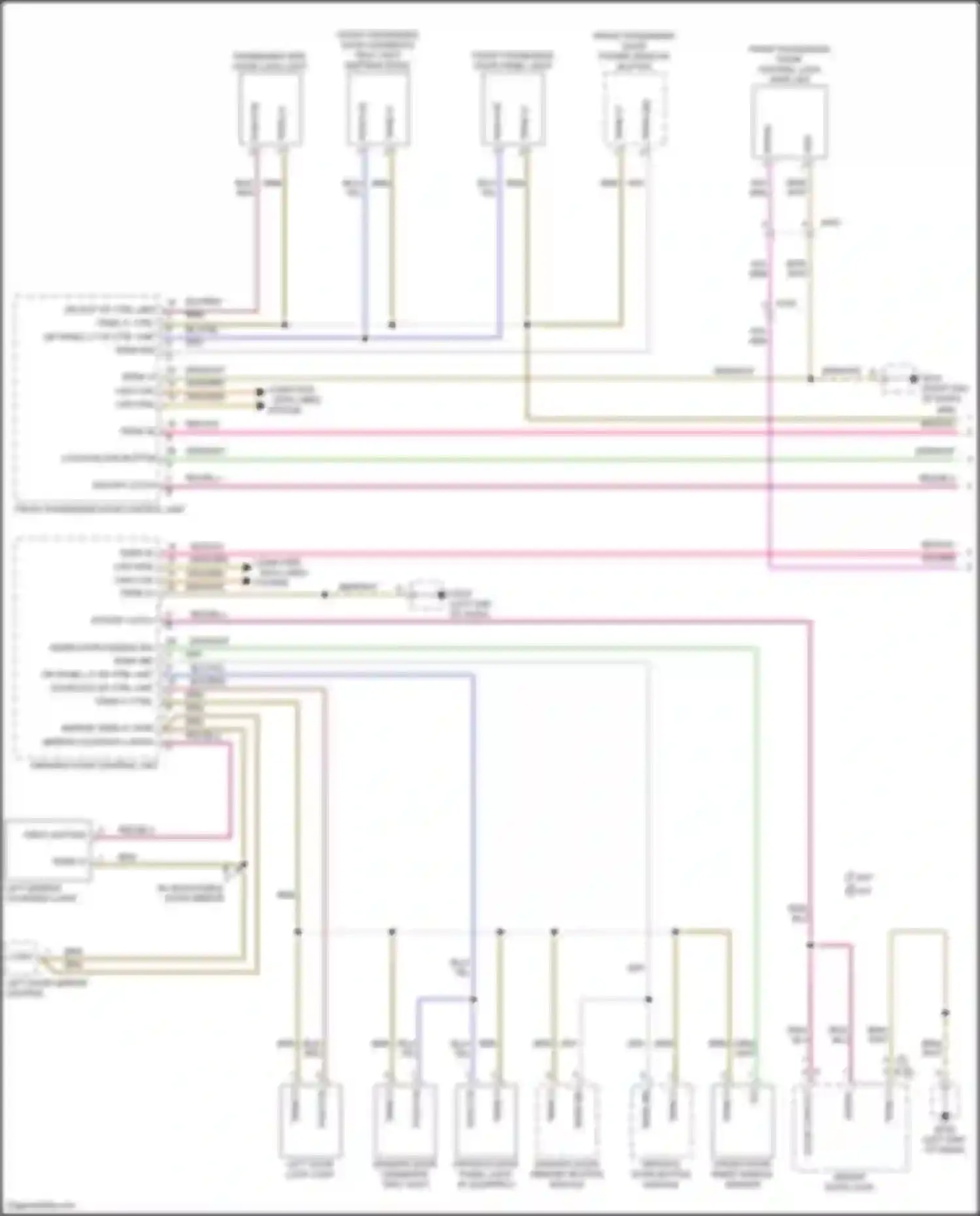 Wiring diagram driver's door memory button module for Porsche 911 Carrera 991 facelift (2015-2020) (2 of 4)