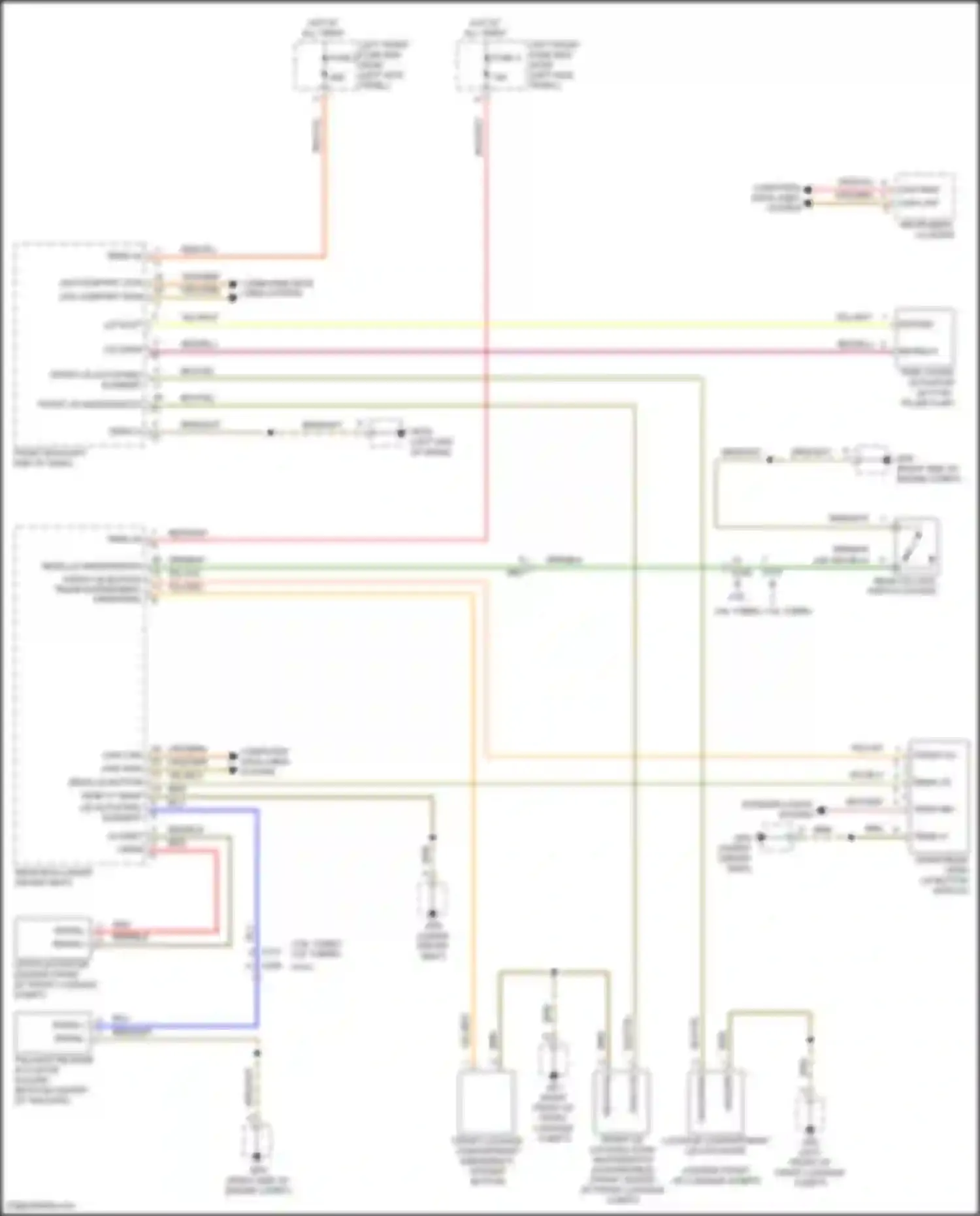 Wiring diagram front lid actuating element for Porsche 911 Carrera 991 facelift (2015-2020) (2 of 2)