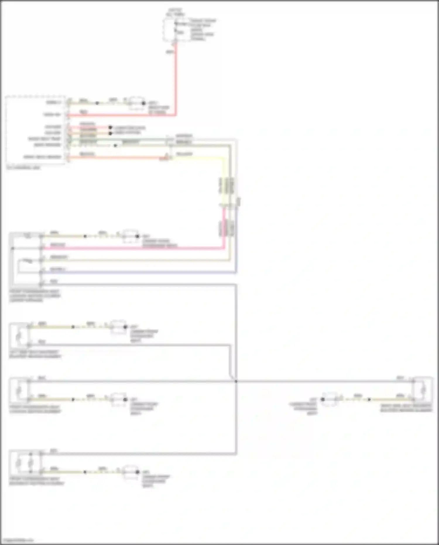 Wiring diagram front passenger's seat backrest heating element for Porsche 911 Carrera 991 facelift (2015-2020) (1 of 2)