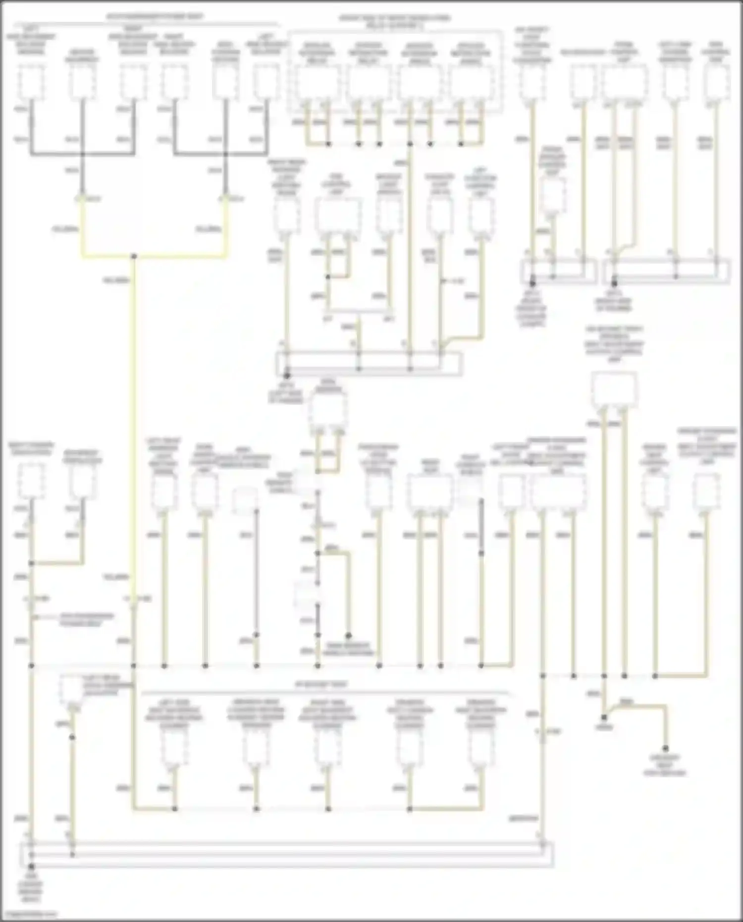 Wiring diagram front/rear open lid button module for Porsche 911 Carrera 991 facelift (2015-2020) (1 of 3)