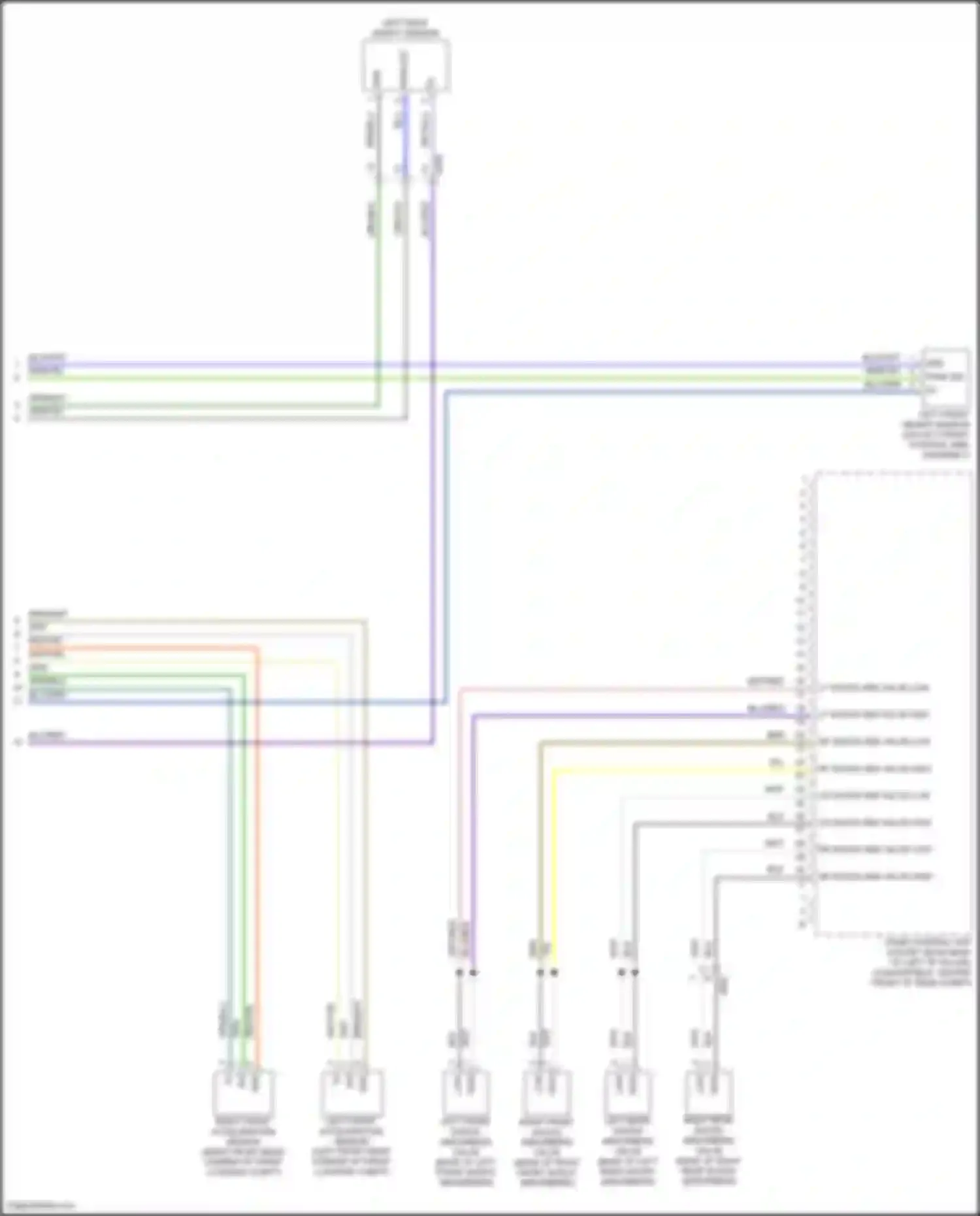 Wiring diagram left rear height sensor for Porsche 911 Carrera 991 facelift (2015-2020) (1 of 1)