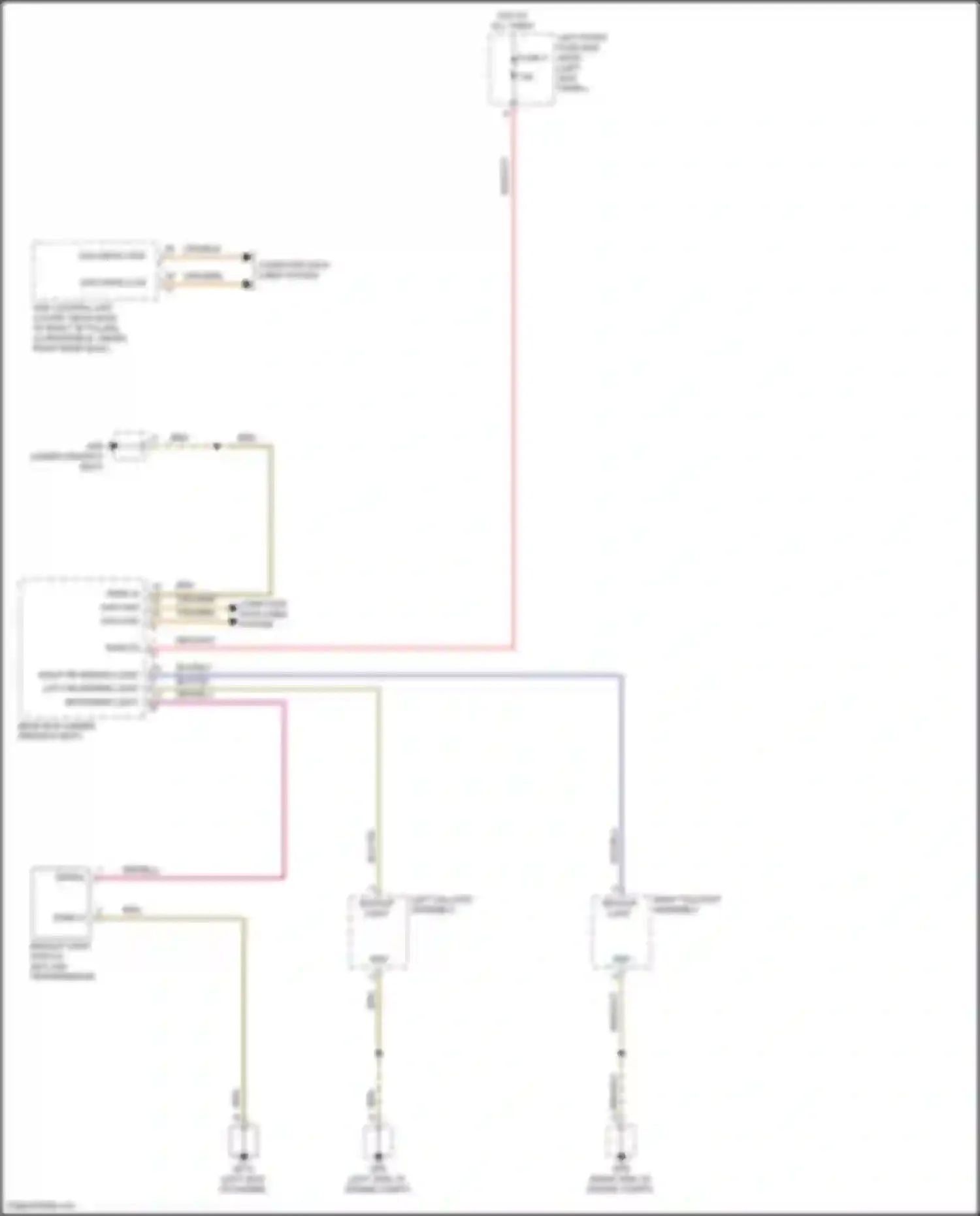 Wiring diagram left reversing light for Porsche 911 Carrera 991 facelift (2015-2020) (1 of 3)