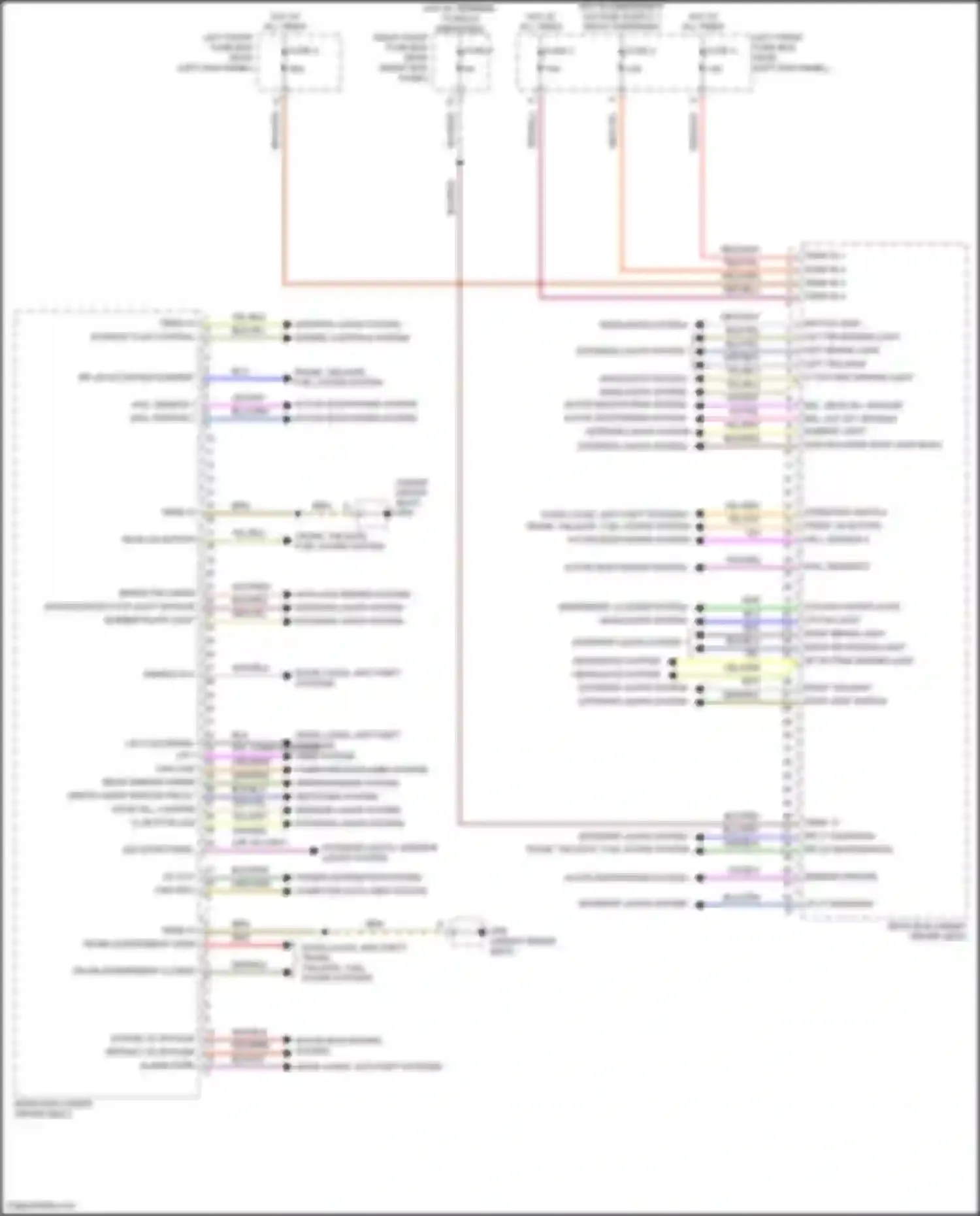 Wiring diagram right reversing light for Porsche 911 Carrera 991 facelift (2015-2020) (3 of 3)