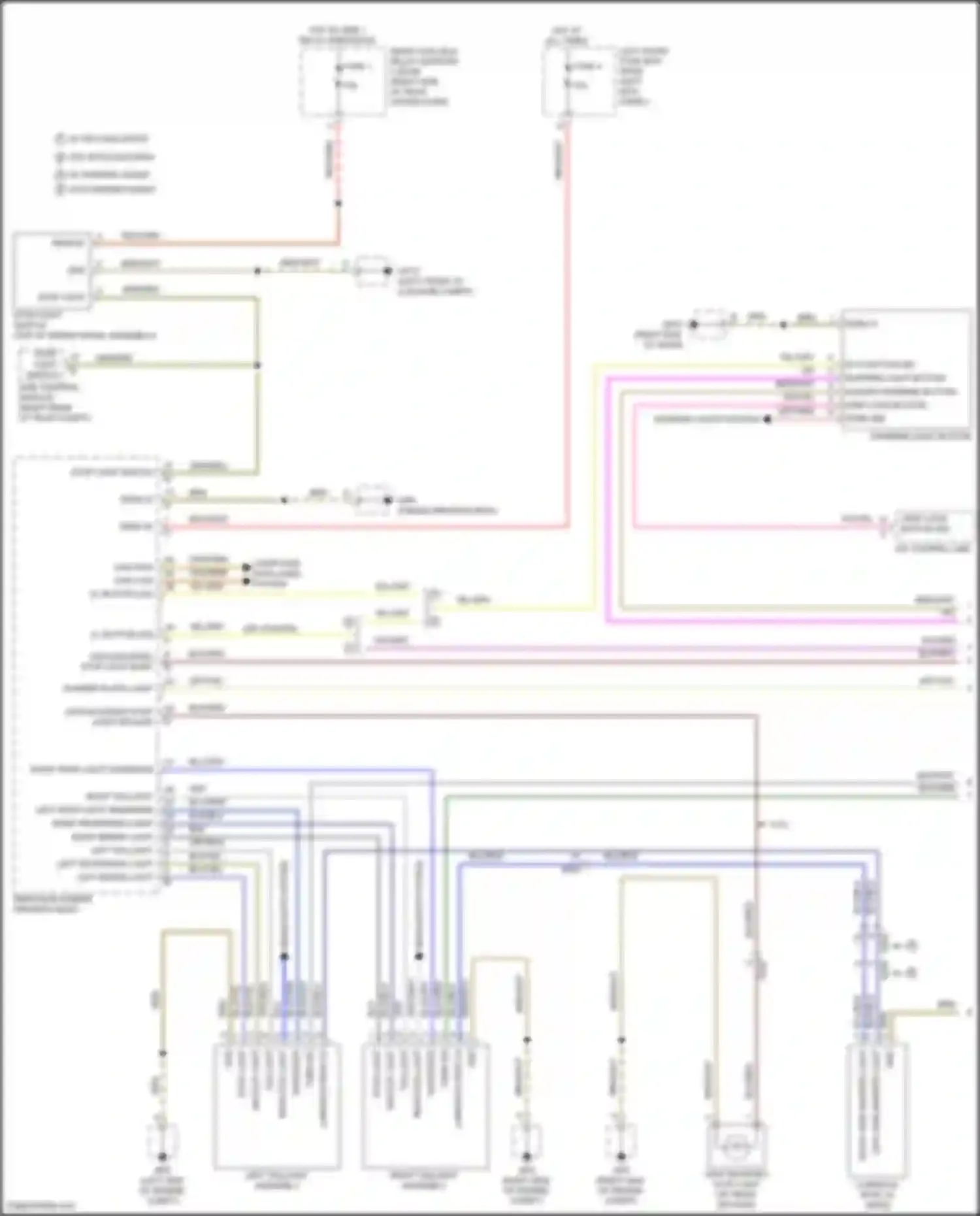 Wiring diagram right taillight assembly for Porsche 911 Carrera 991 facelift (2015-2020) (2 of 5)