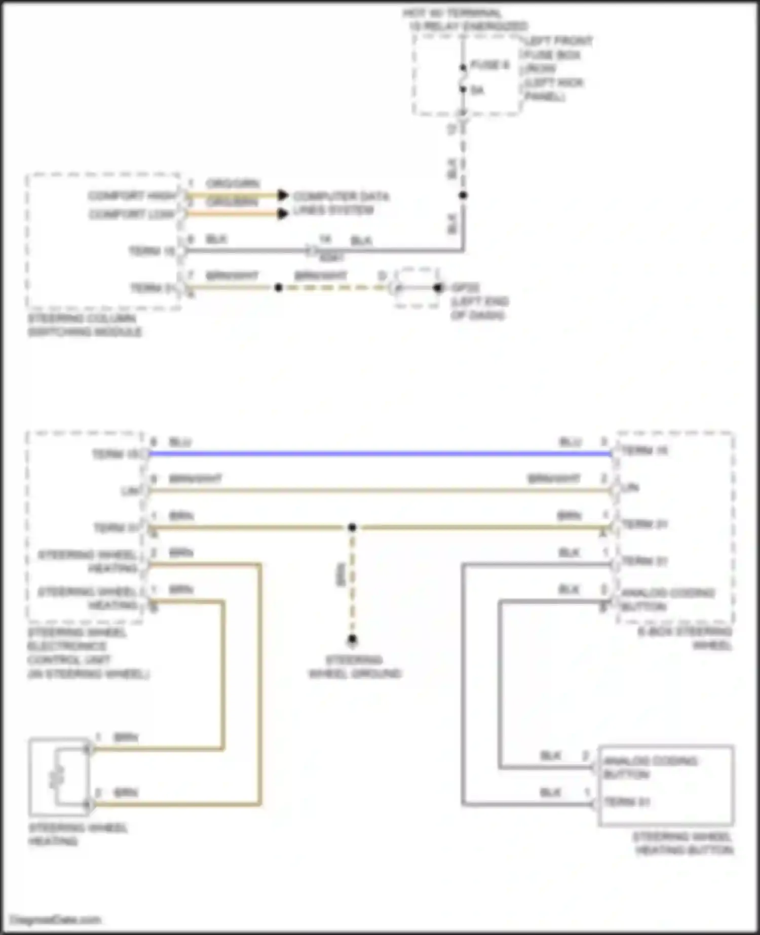 Wiring diagram steering column switching module for Porsche 911 Carrera 991 facelift (2015-2020) (5 of 9)