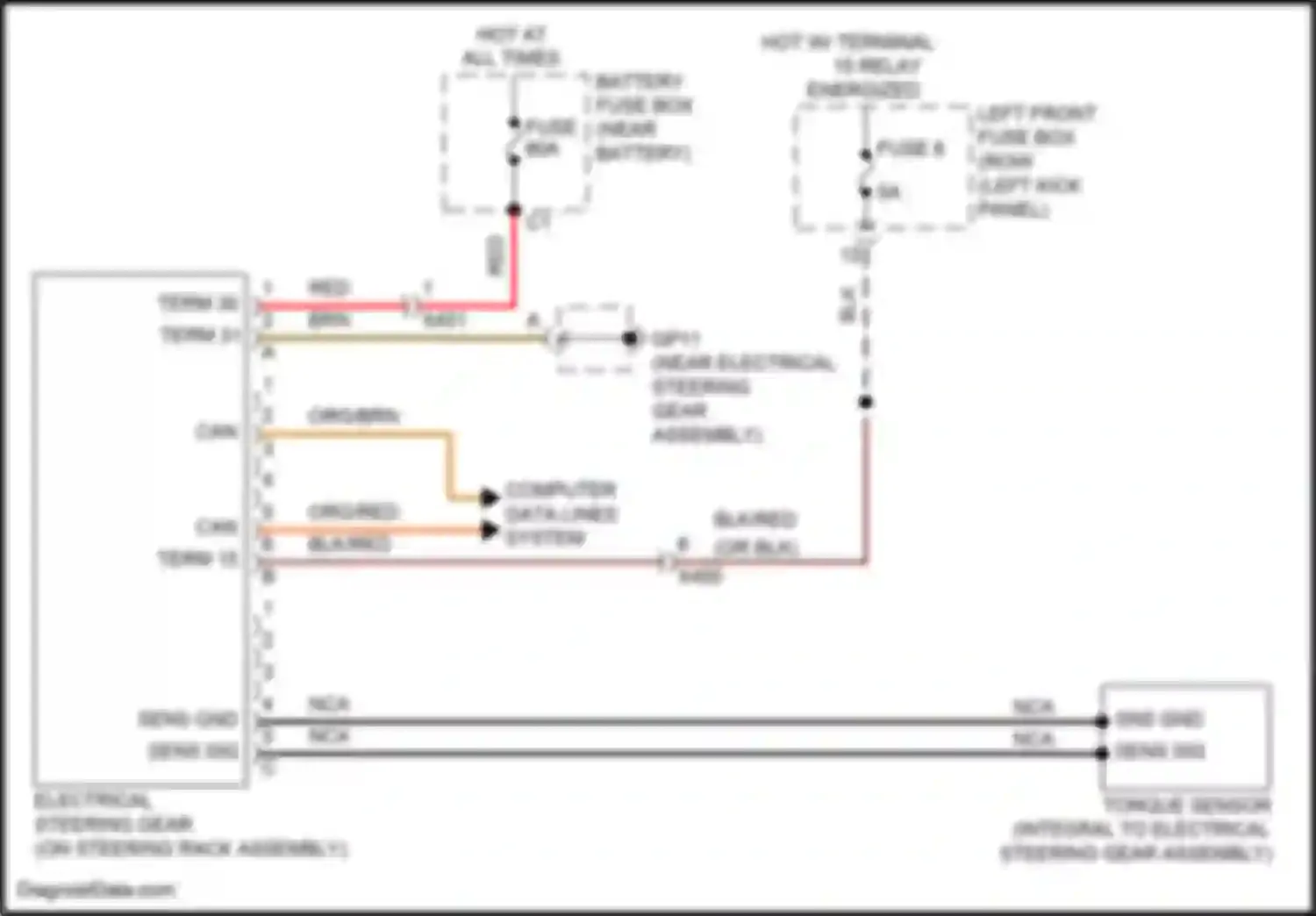 Wiring diagram torque sensor for Porsche 911 Carrera 991 facelift (2015-2020) (1 of 1)