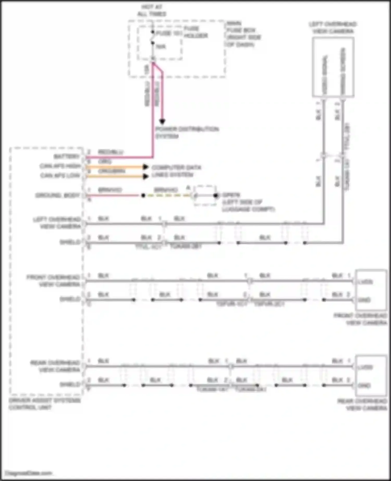 Wiring diagram can afs high for Porsche 911 Carrera 992 (2018-2024) (3 of 3)