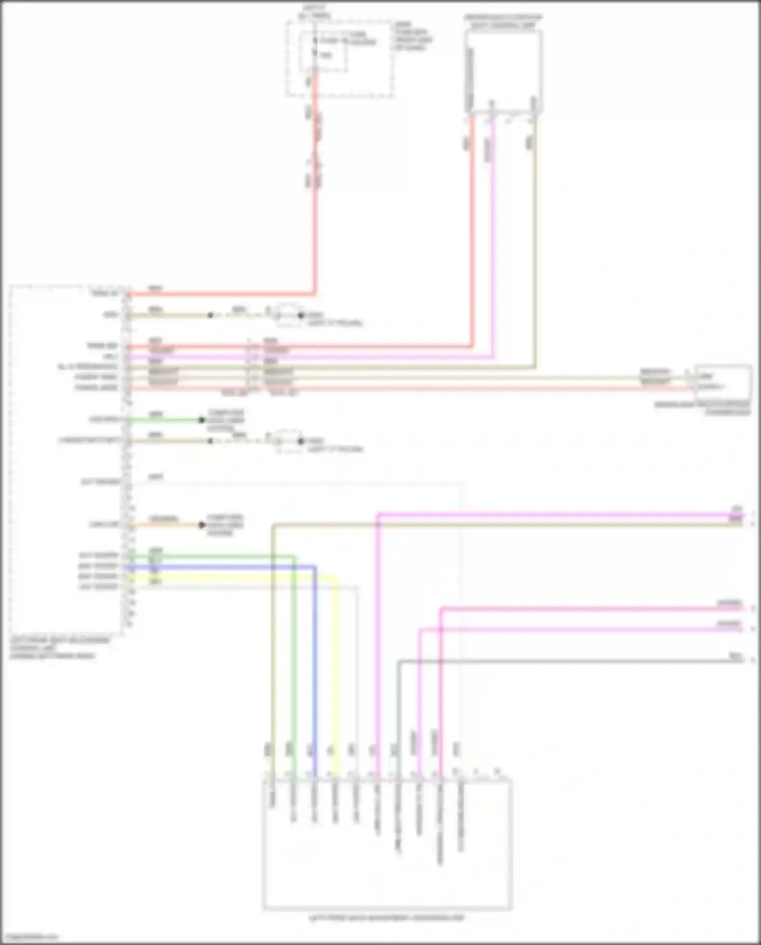 Wiring diagram left front seat adjustment control unit for Porsche 911 Carrera 992 (2018-2024) (3 of 6)