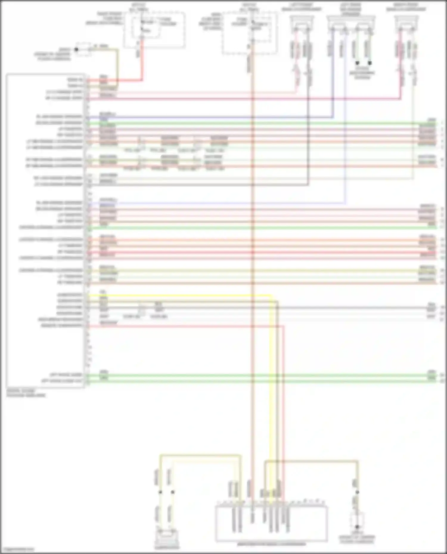 Wiring diagram left rear mid-range speaker for Porsche 911 Carrera 992 (2018-2024) (2 of 4)