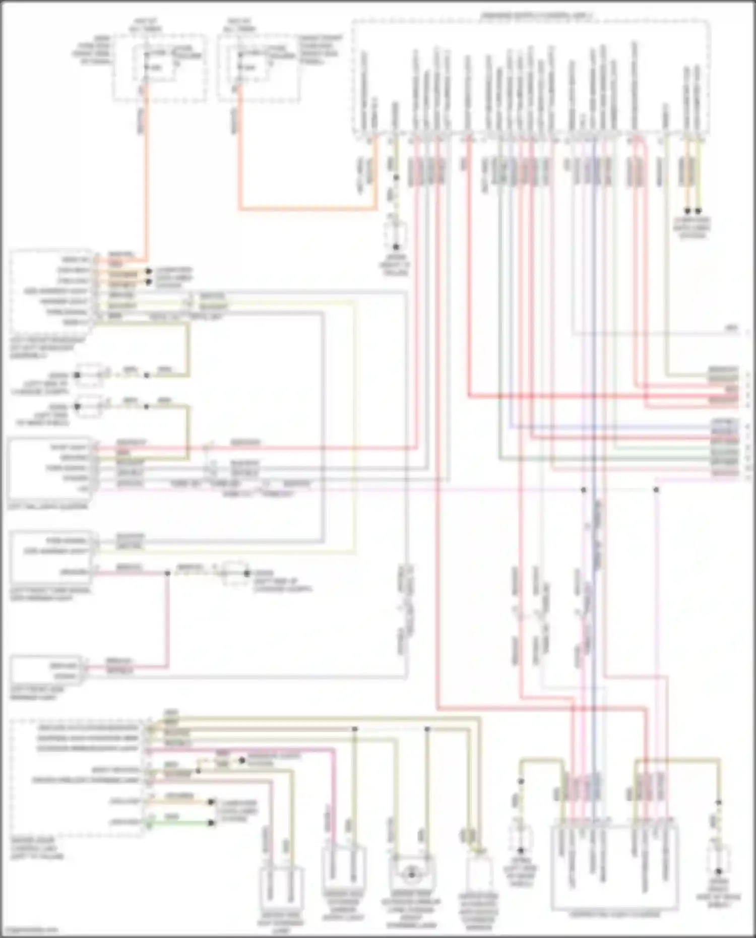 Wiring diagram left turn signal for Porsche 911 Carrera 992 (2018-2024) (2 of 2)