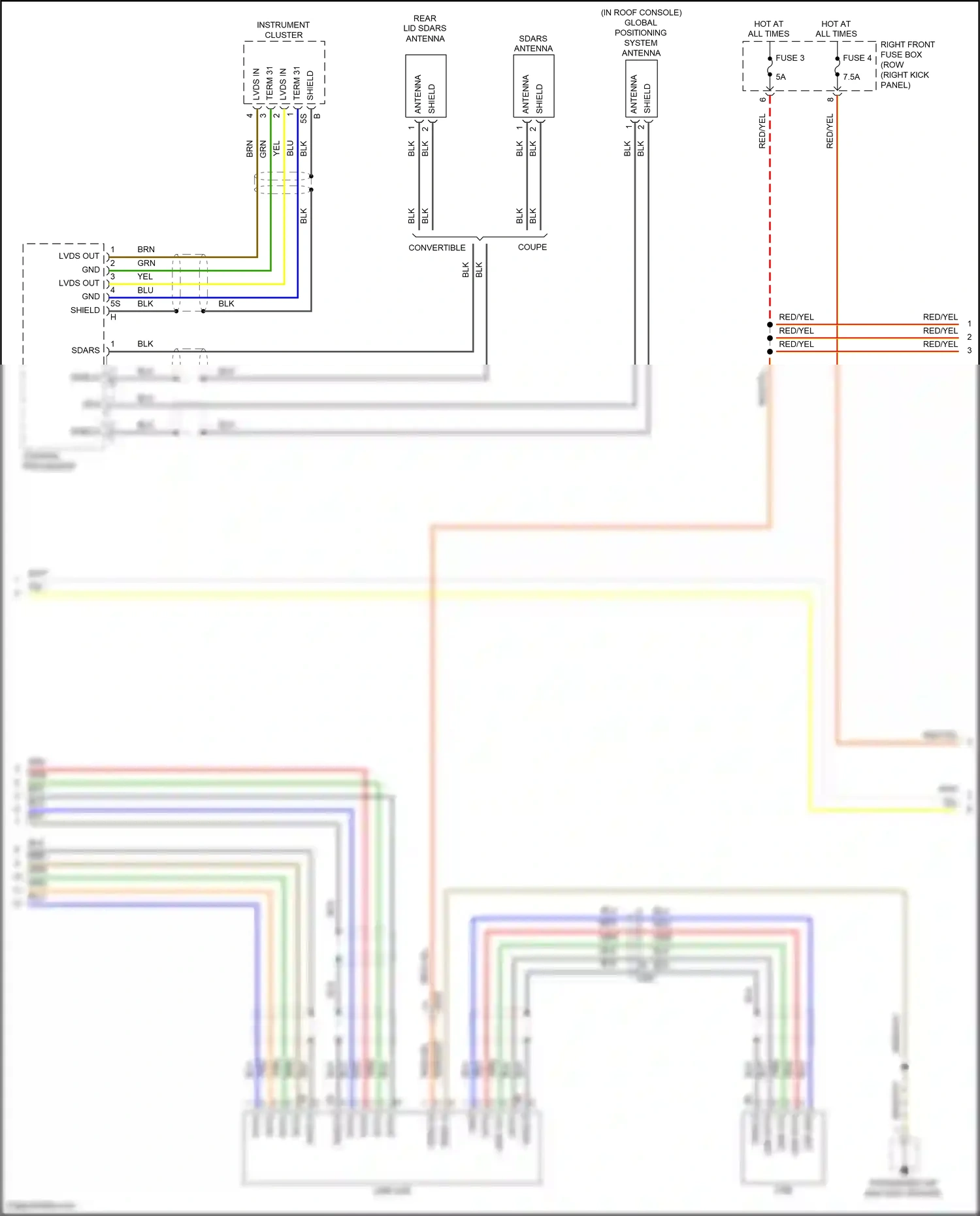 Porsche 911 GT2 991 (2017-2019) central processor wiring diagram  (7 of 28)