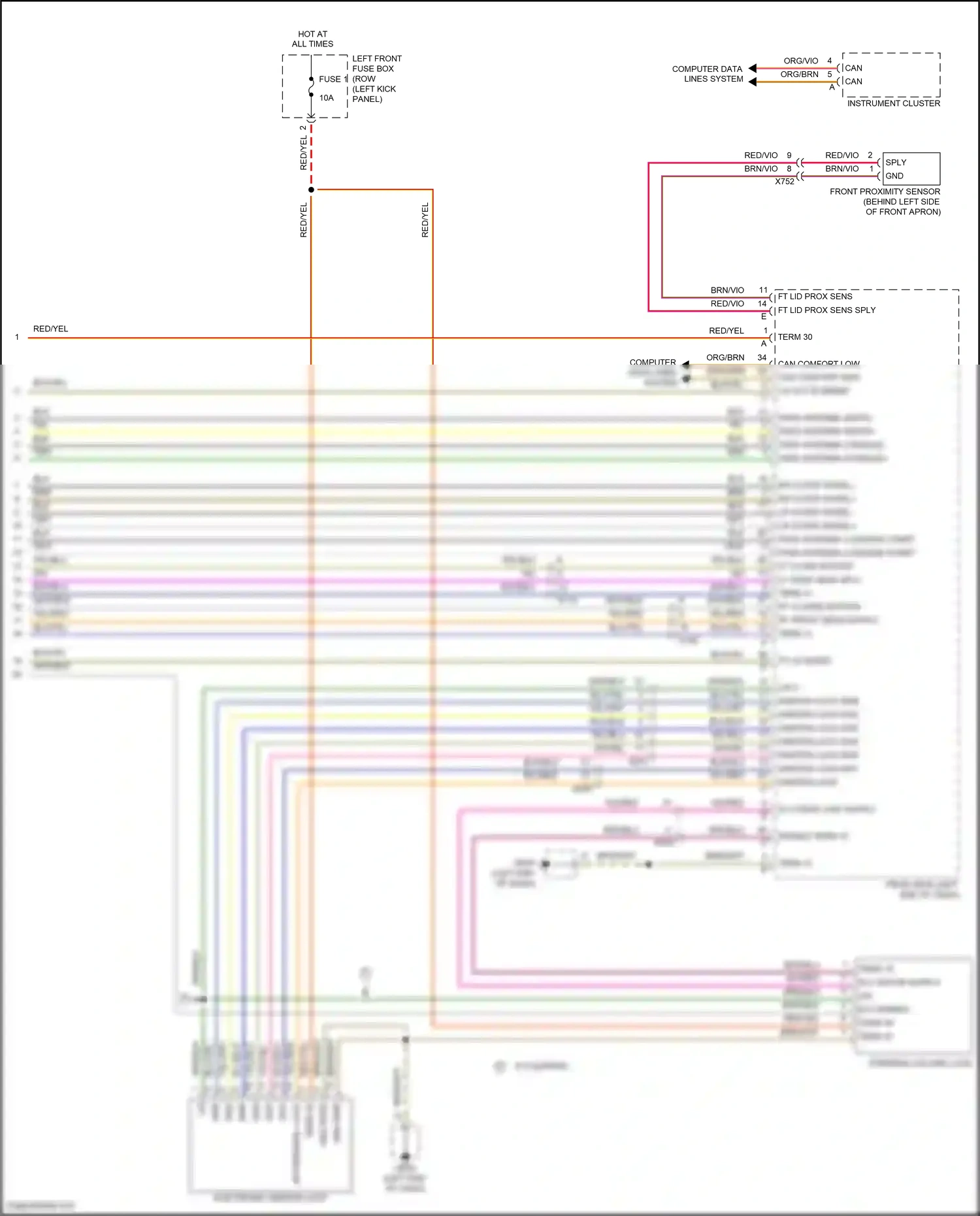 Porsche 911 GT2 991 (2017-2019) computer data lines system wiring diagram  (28 of 91)