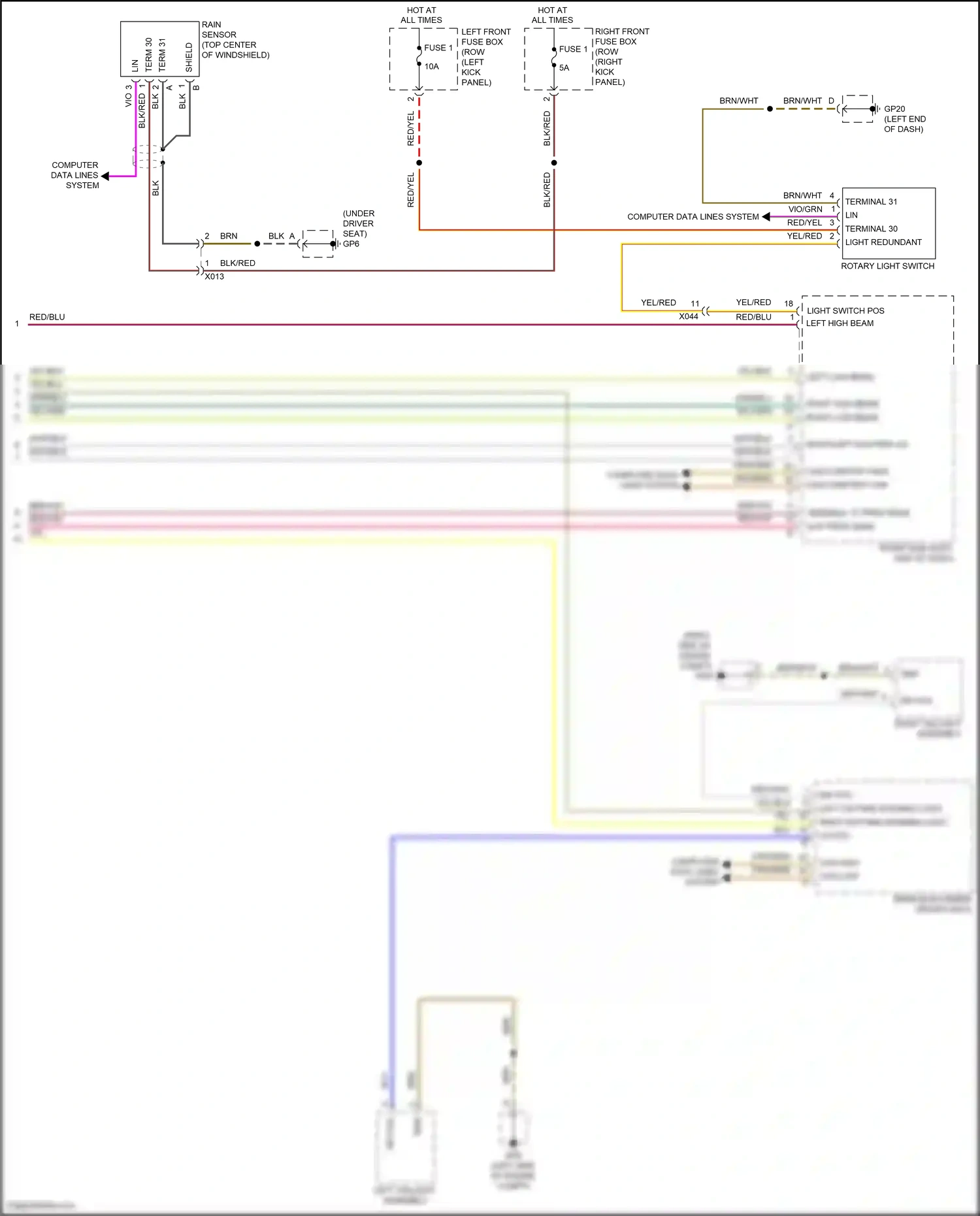 Porsche 911 GT2 991 (2017-2019) computer data lines system wiring diagram  (16 of 91)