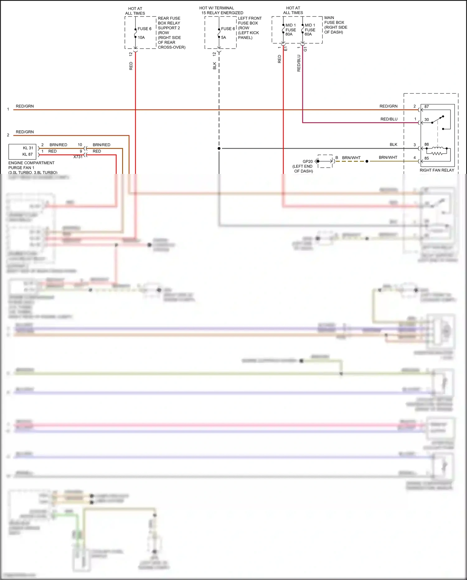 Wiring diagram computer data lines system for Porsche 911 GT3 RS 991 facelift (2018-2019) (22 of 91)