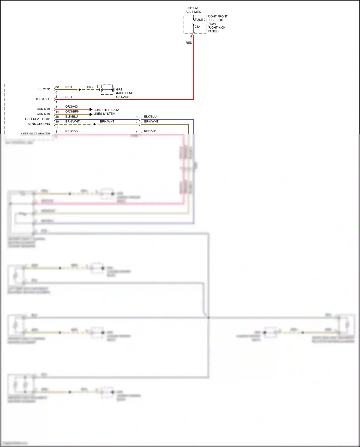 Wiring diagram computer data lines system for Porsche 911 GT3 RS 991 facelift (2018-2019) (72 of 91)
