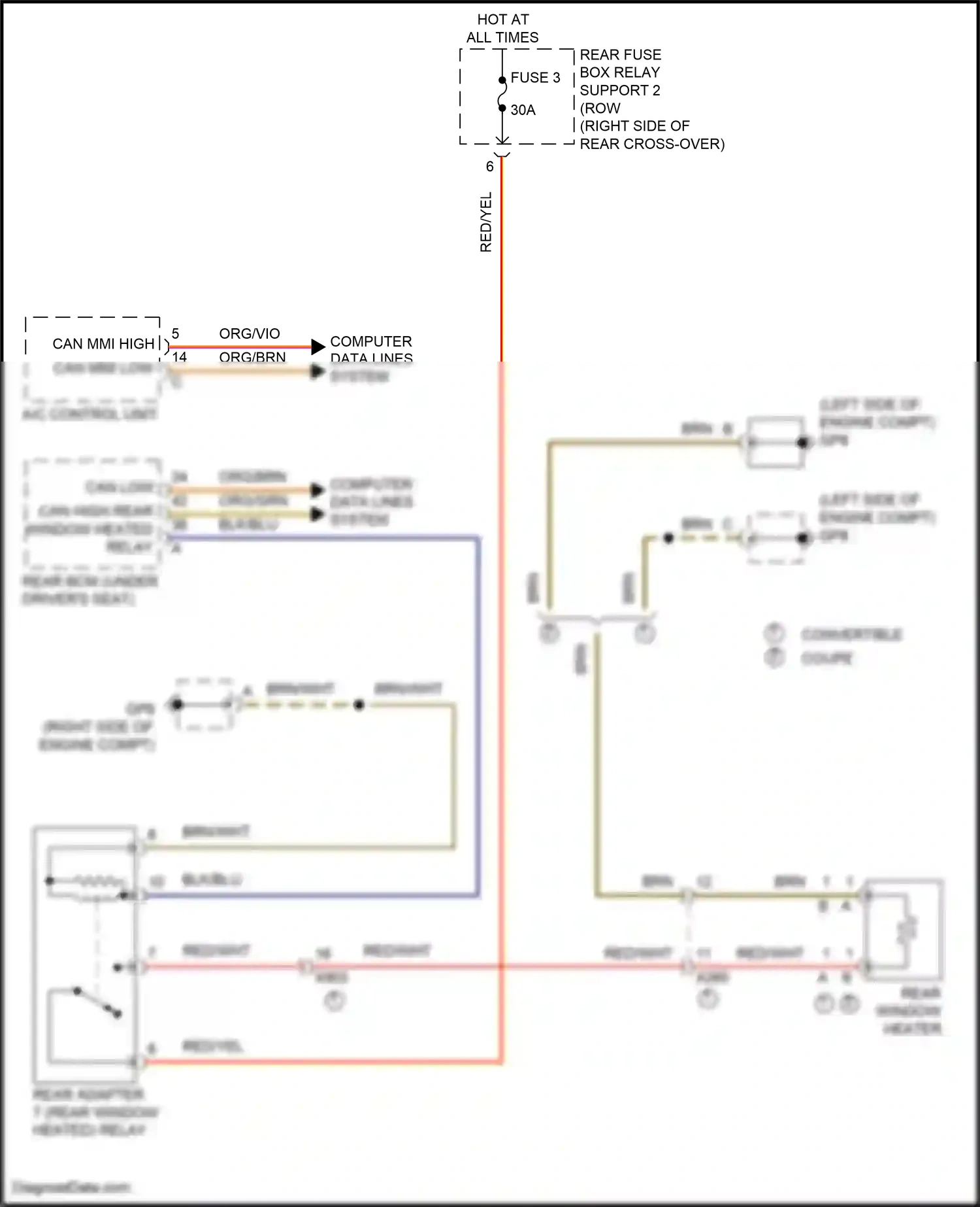 Wiring diagram computer data lines system for Porsche 911 GT3 RS 991 facelift (2018-2019) (64 of 91)