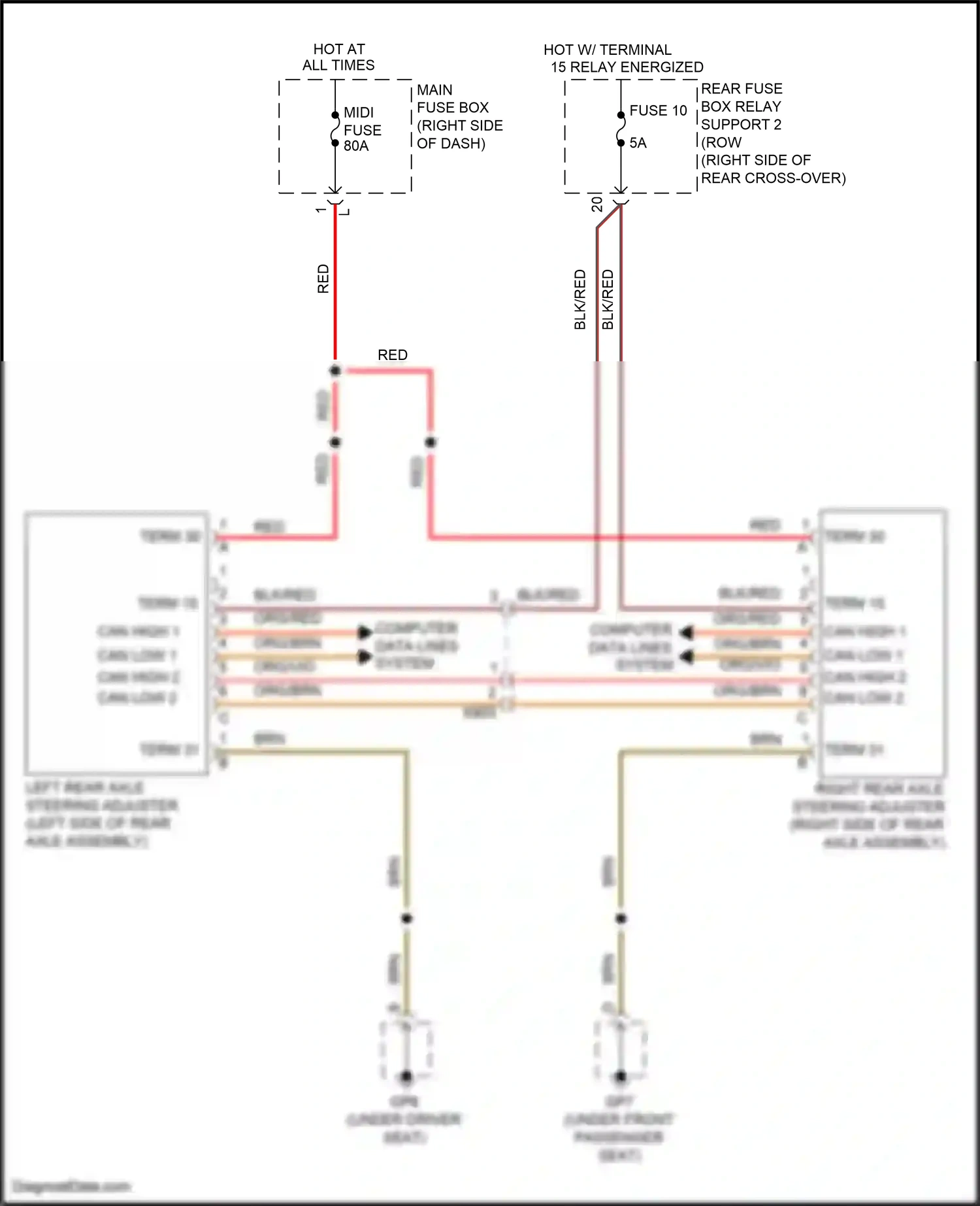 Wiring diagram computer data lines system for Porsche 911 GT3 RS 991 facelift (2018-2019) (20 of 91)