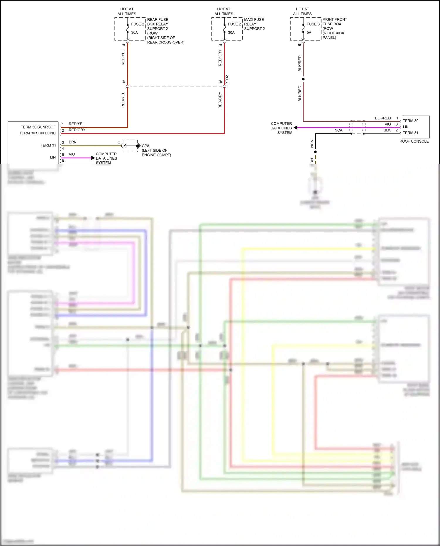 Wiring diagram computer data lines system for Porsche 911 GT3 RS 991 facelift (2018-2019) (70 of 91)
